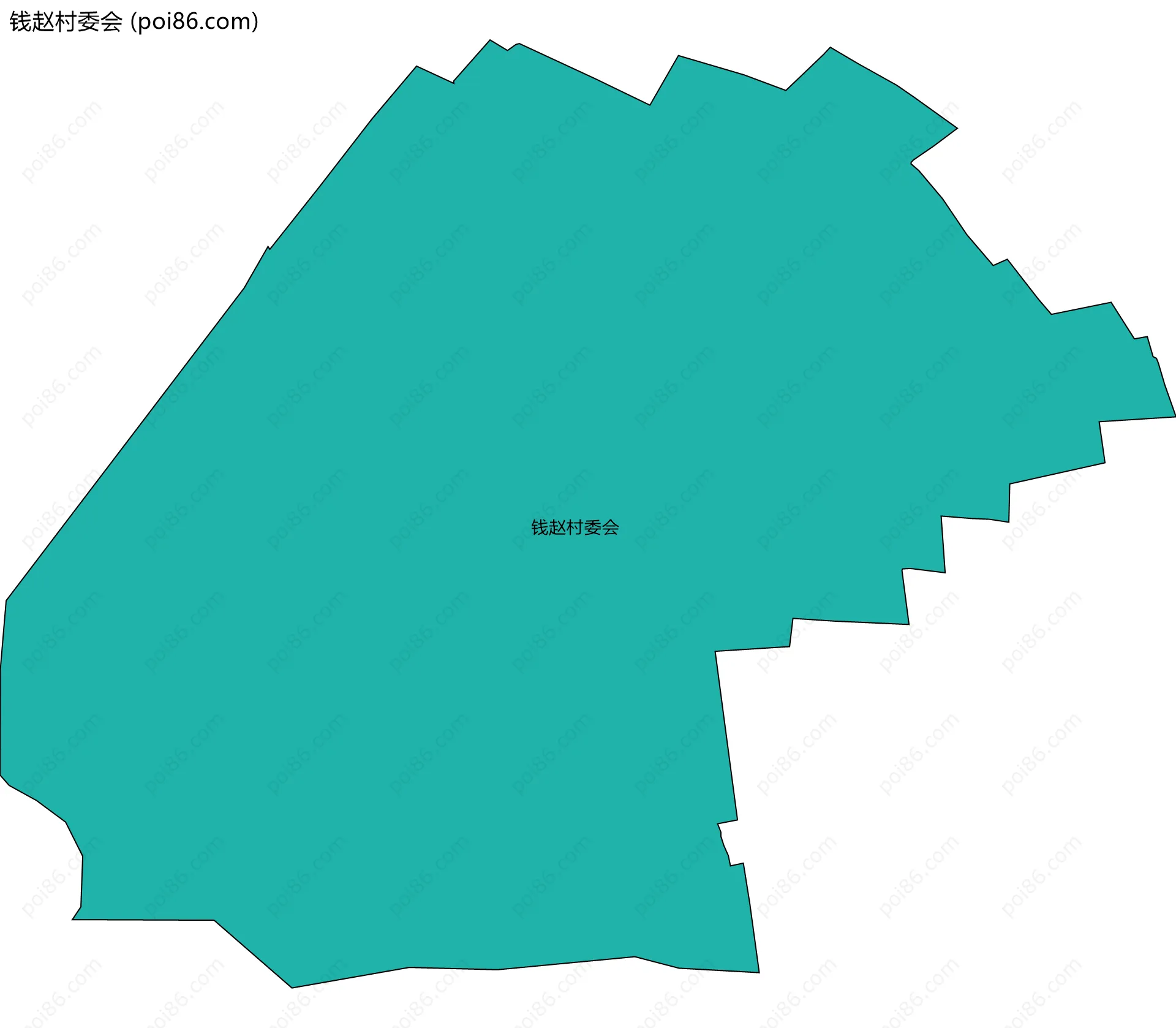 钱赵村委会边界地图