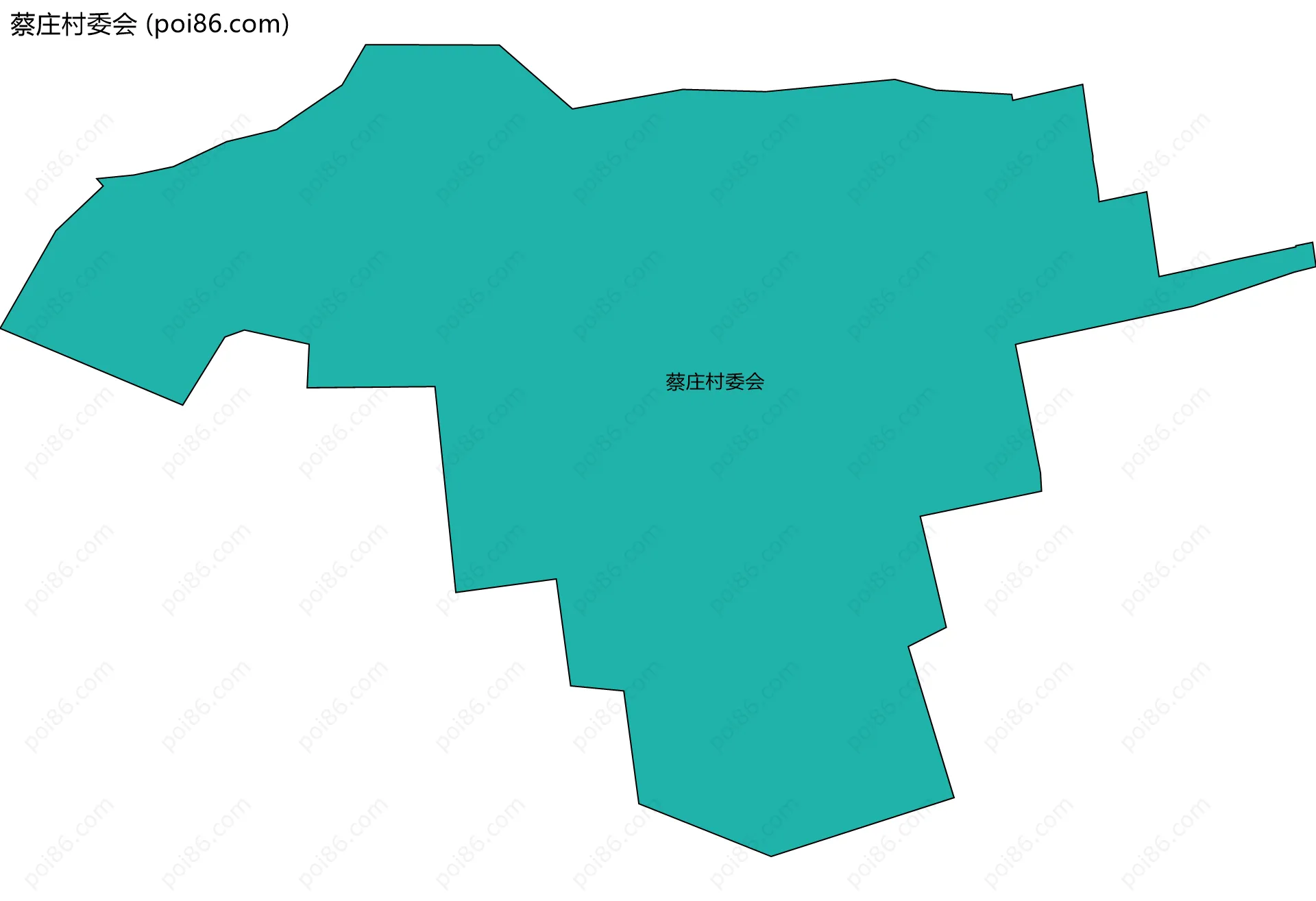 蔡庄村委会边界地图