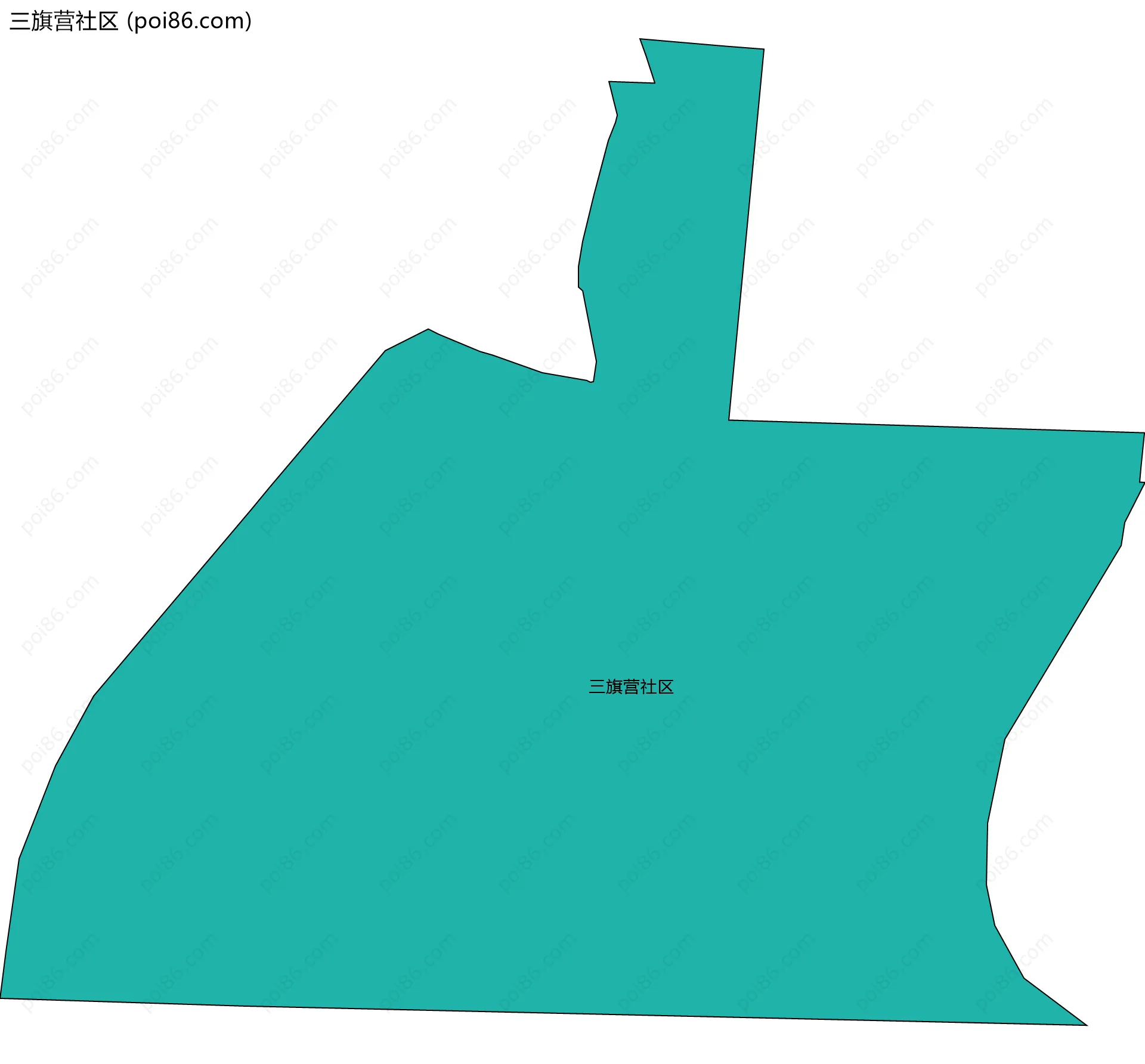 三旗营社区边界地图