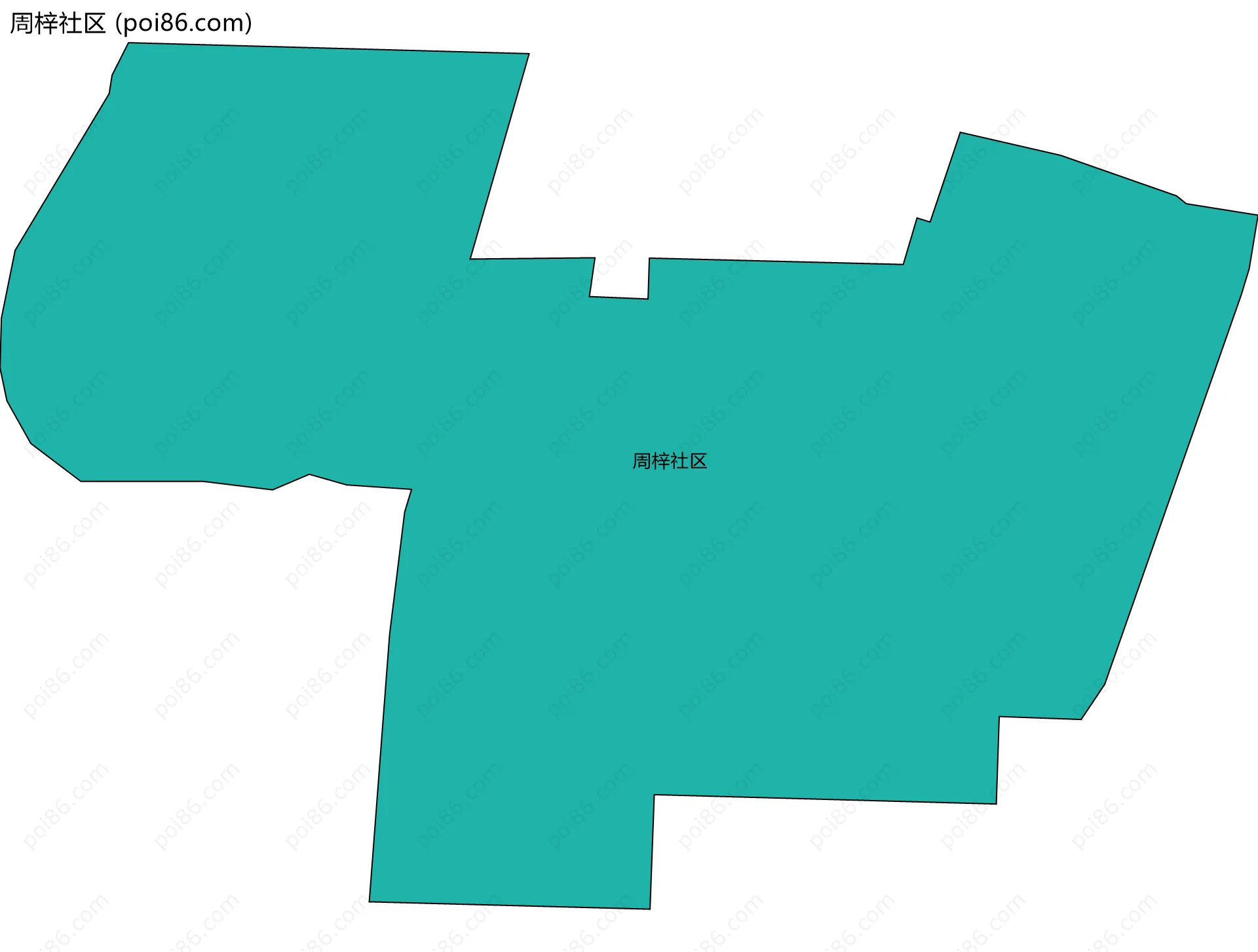 周梓社区边界地图