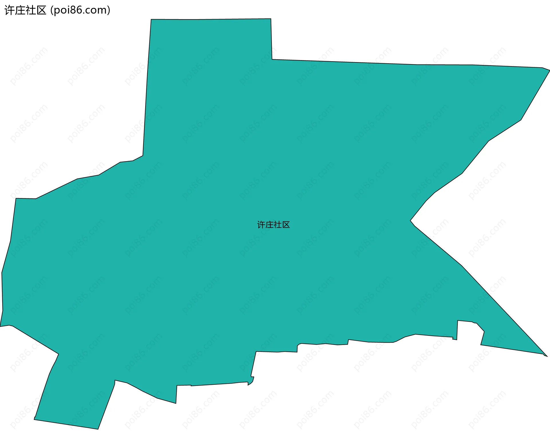 许庄社区边界地图