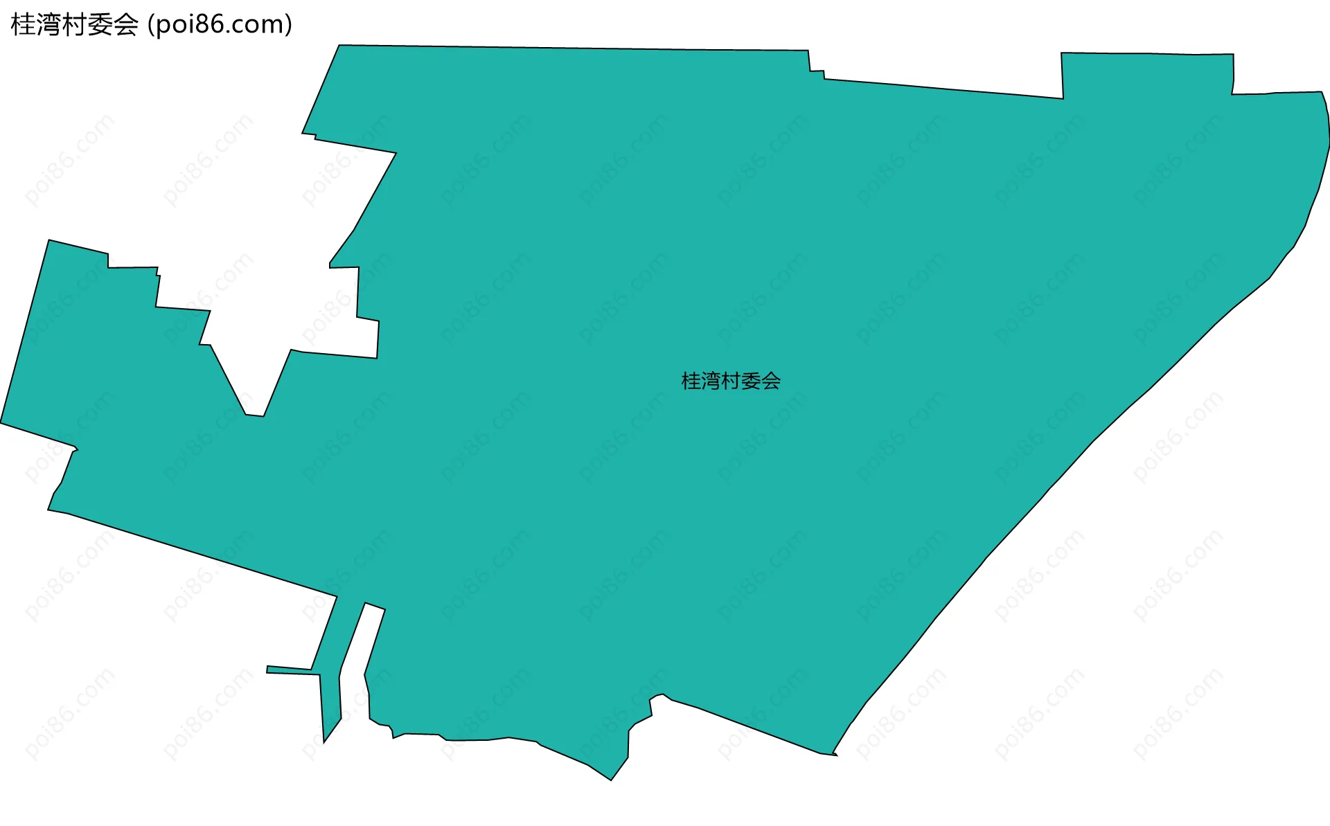 桂湾村委会边界地图