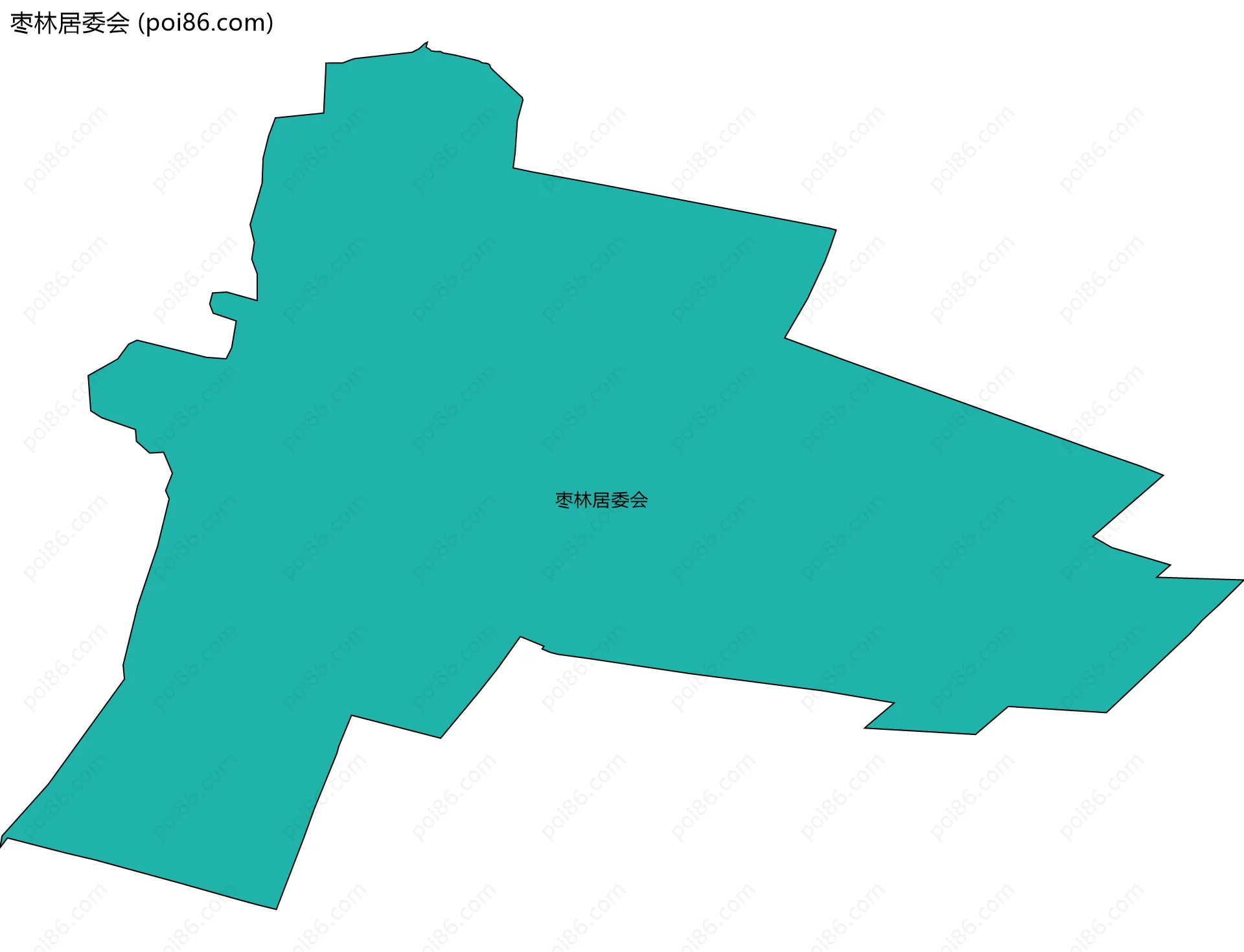 枣林居委会边界地图