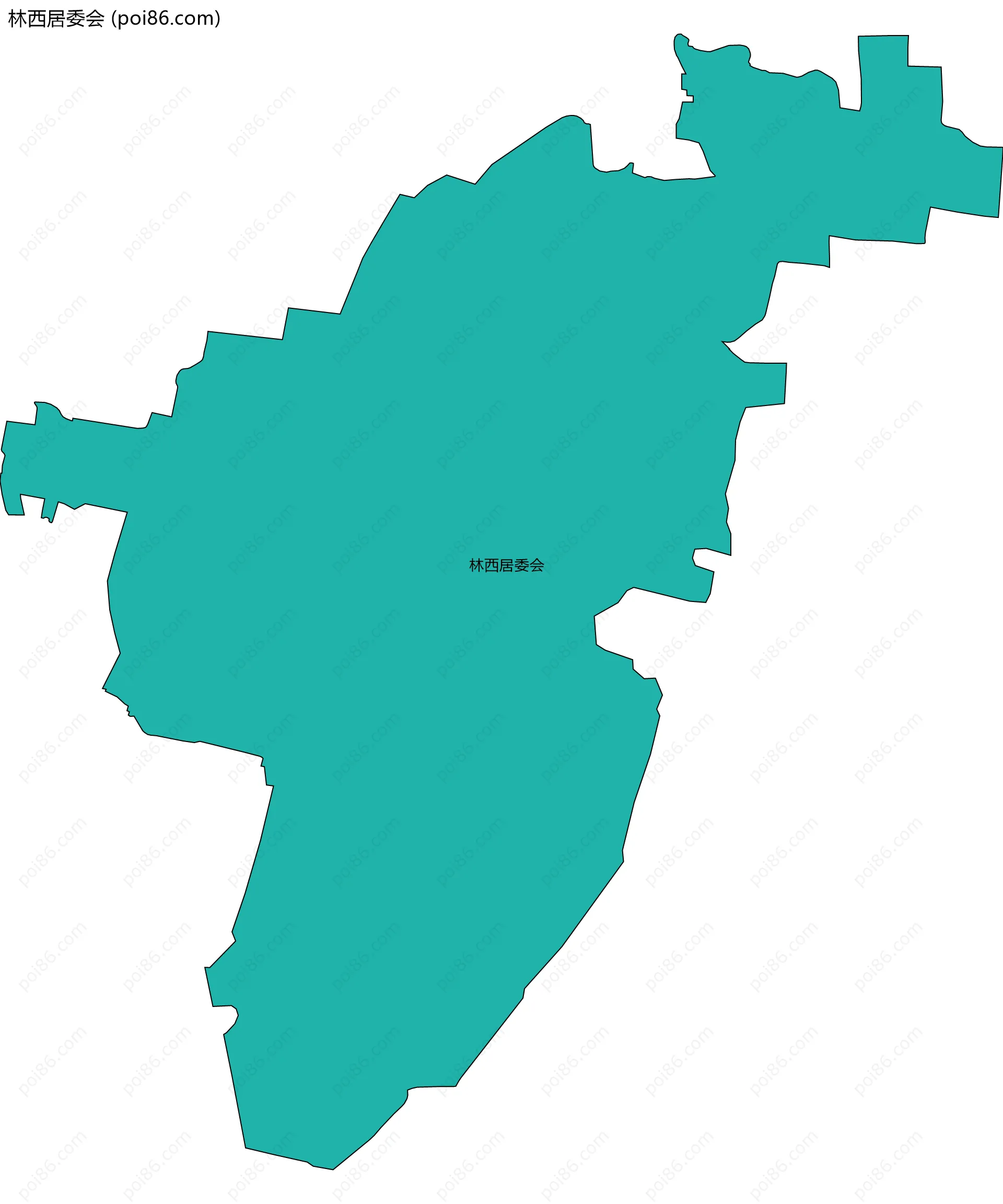 林西居委会边界地图