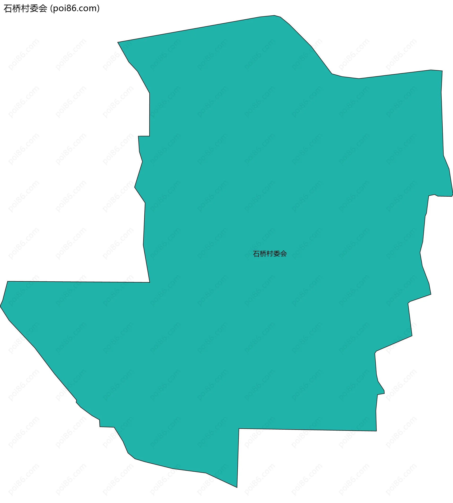 石桥村委会边界地图