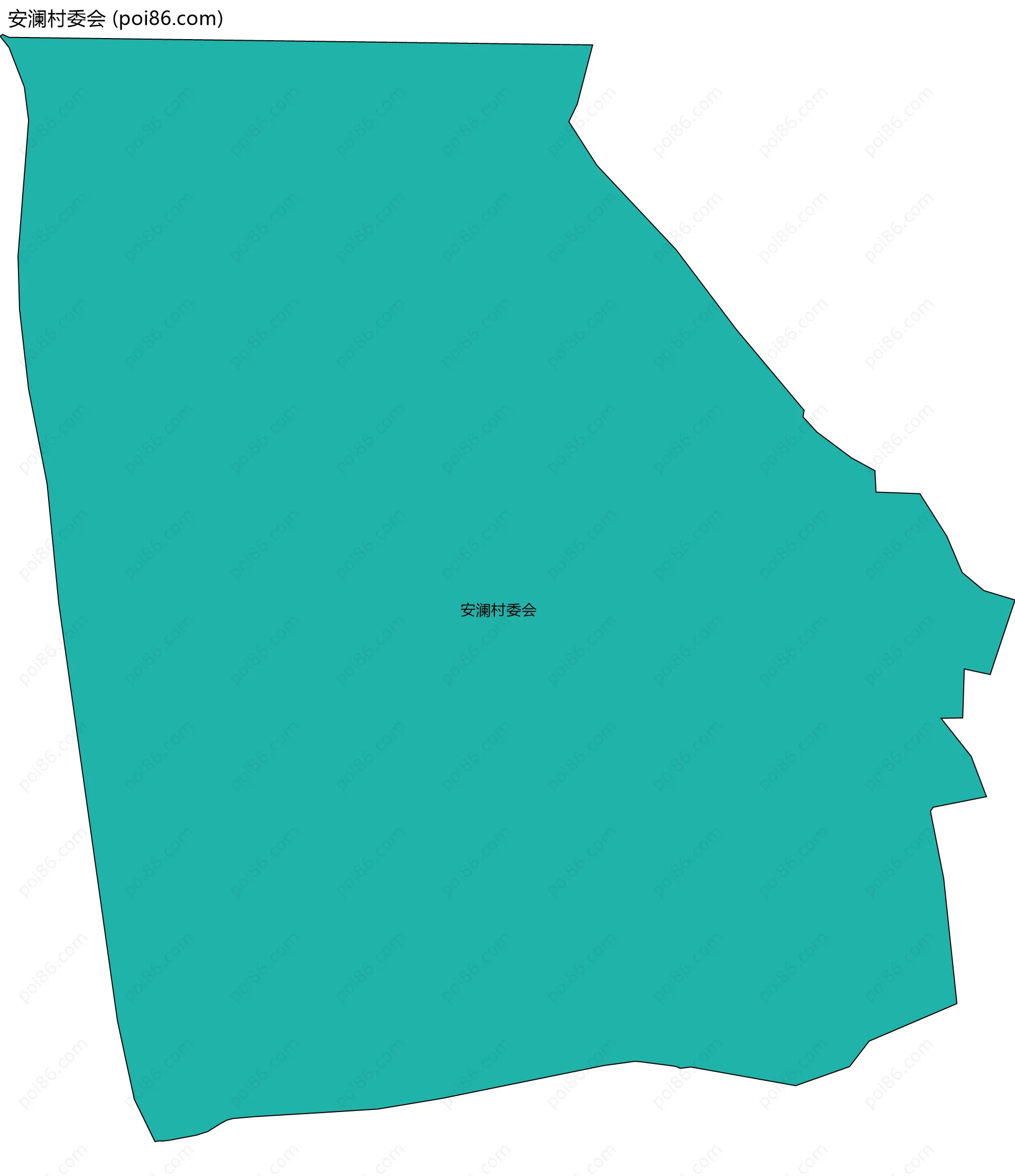 安澜村委会边界地图