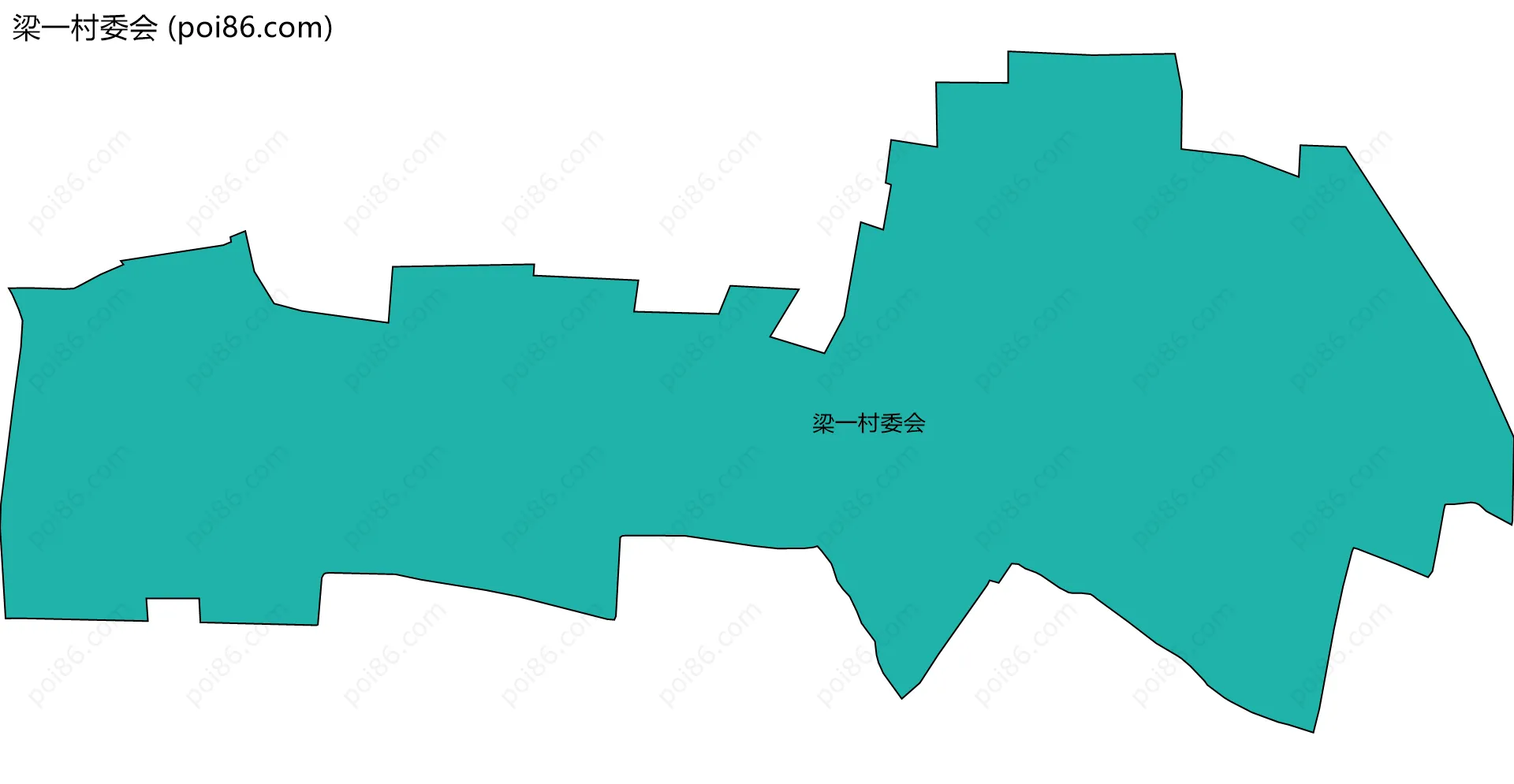 梁一村委会边界地图