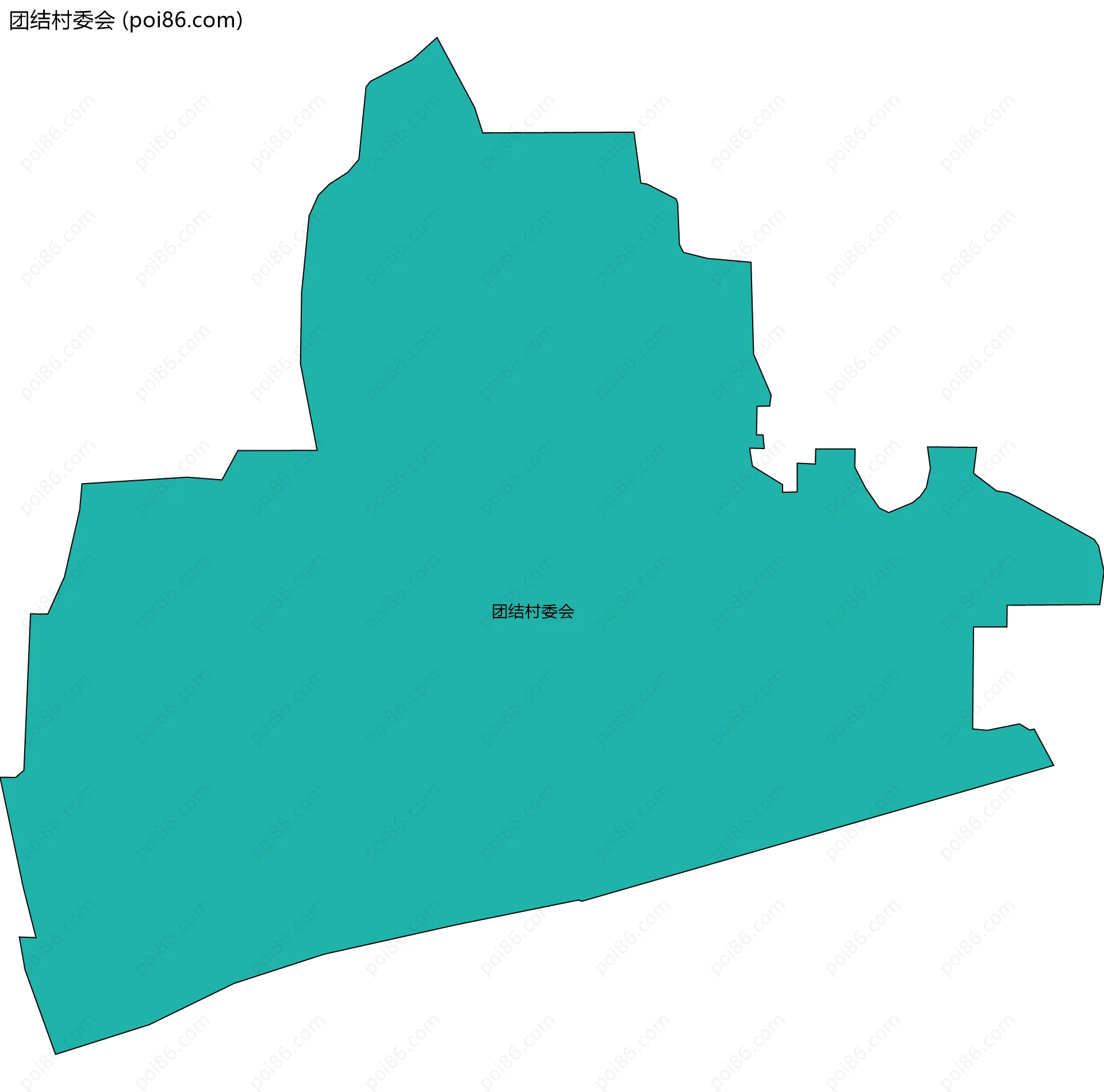 团结村委会边界地图