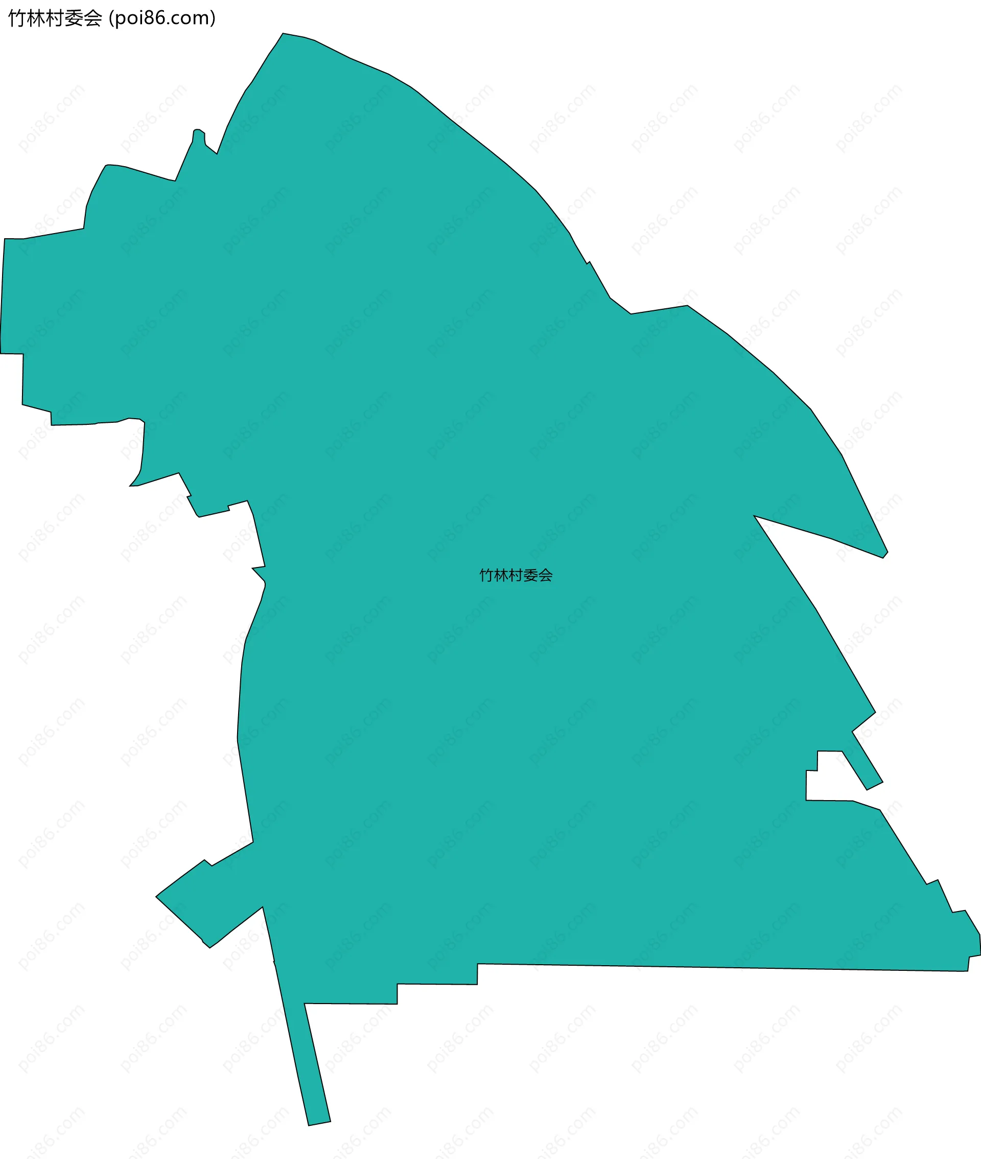 竹林村委会边界地图