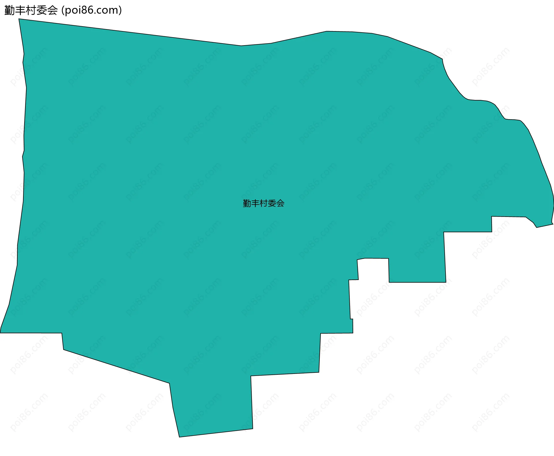 勤丰村委会边界地图