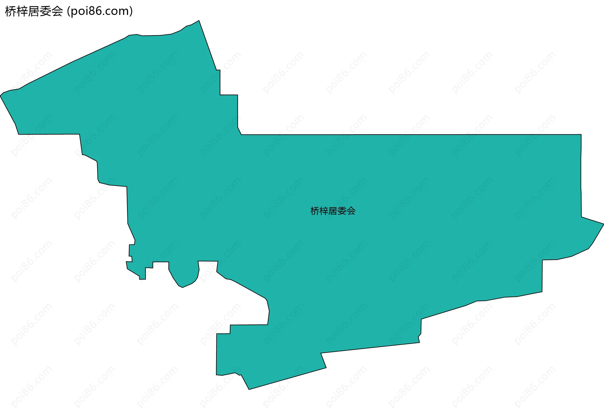 桥梓居委会边界地图