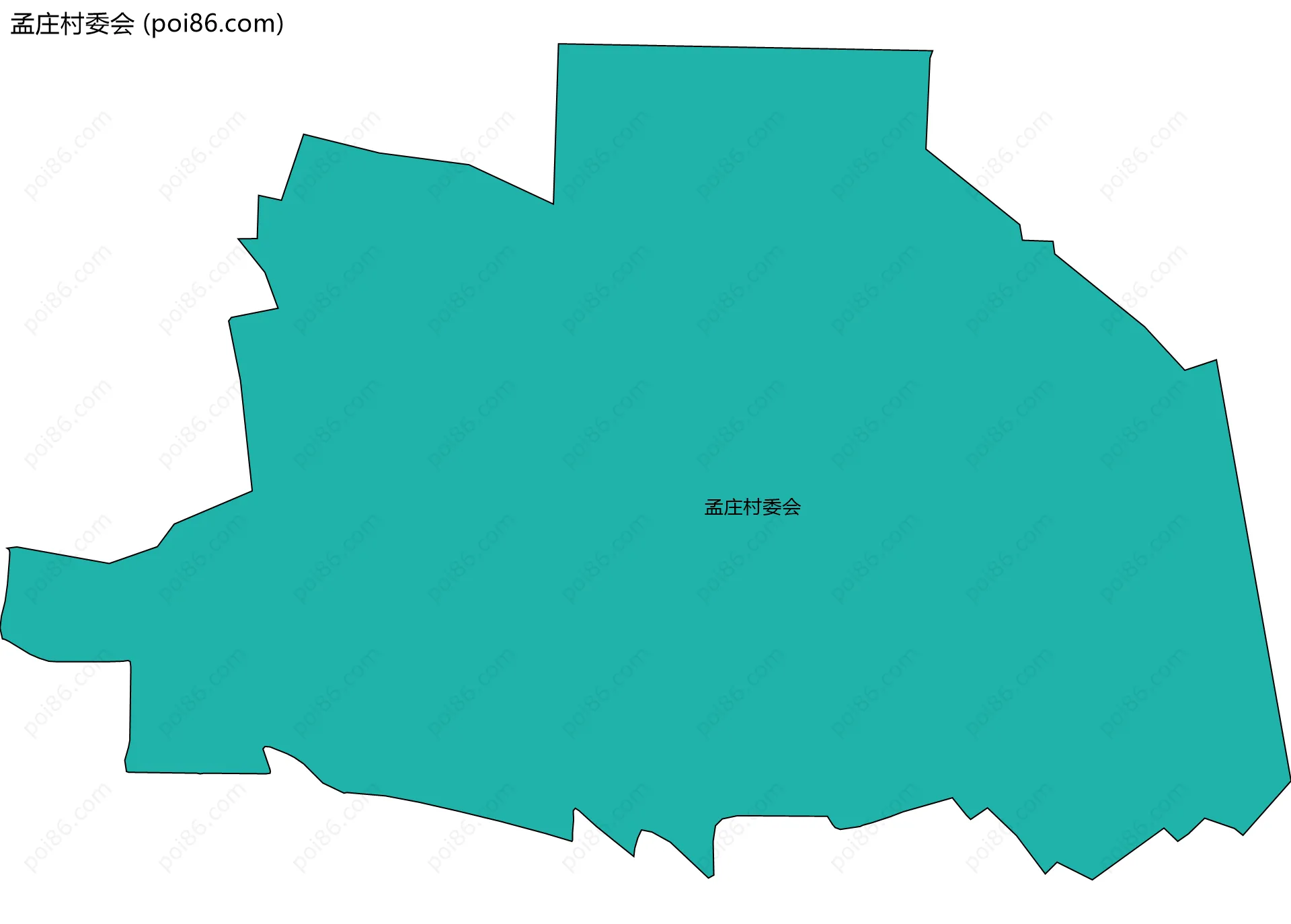 孟庄村委会边界地图