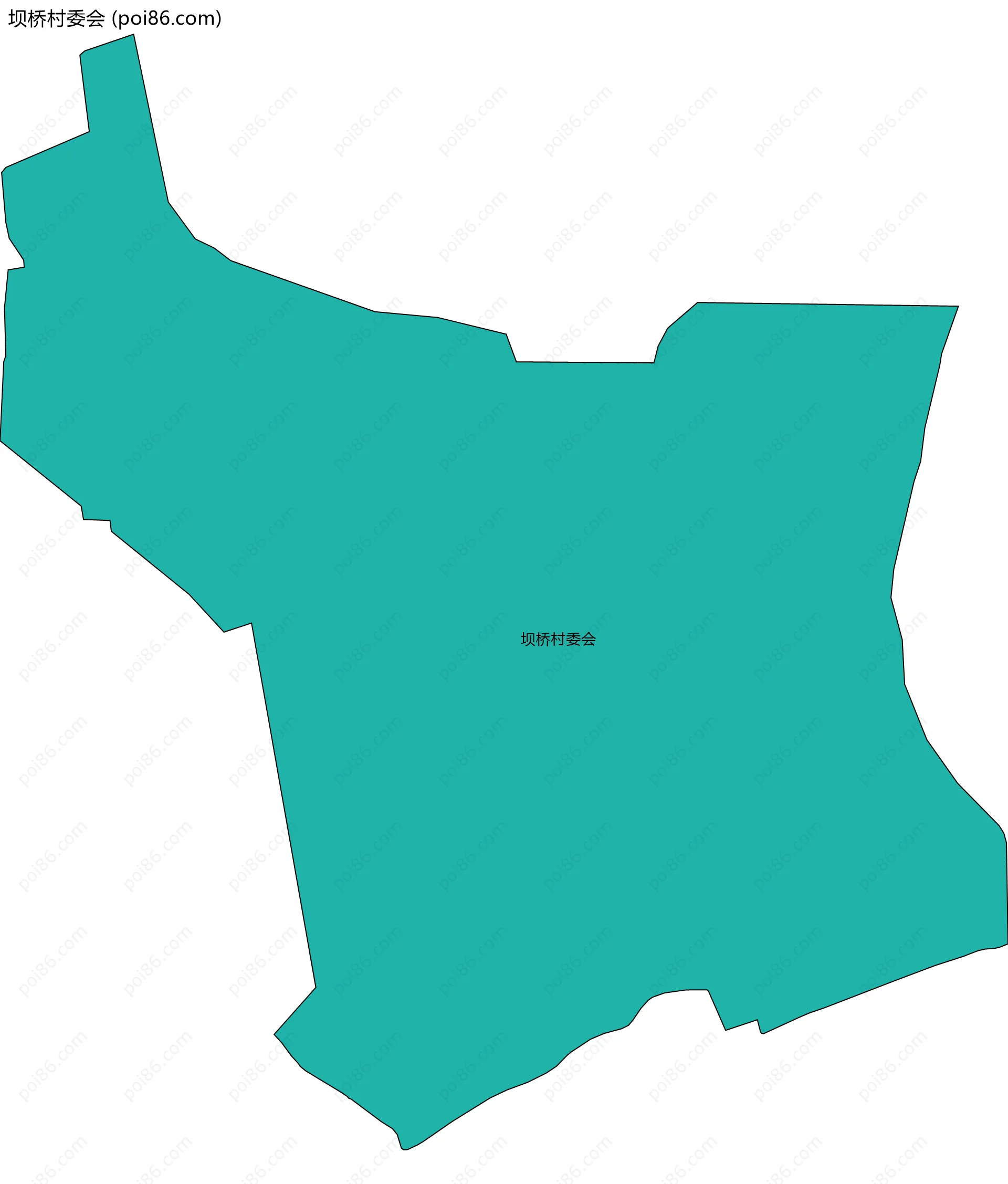 坝桥村委会边界地图