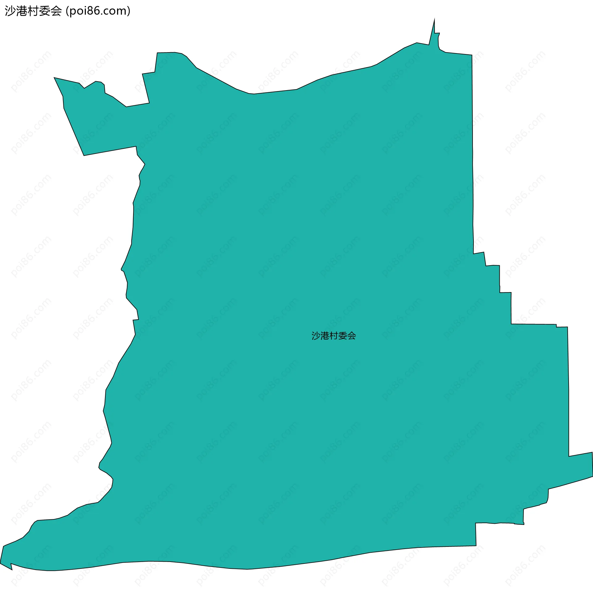 沙港村委会边界地图