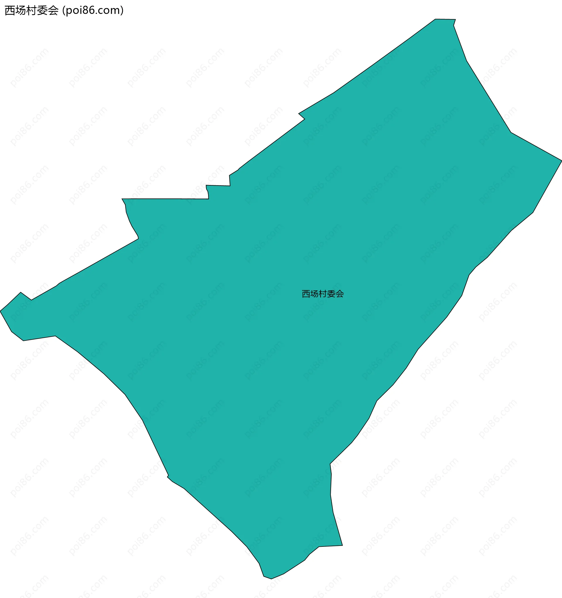 西场村委会边界地图