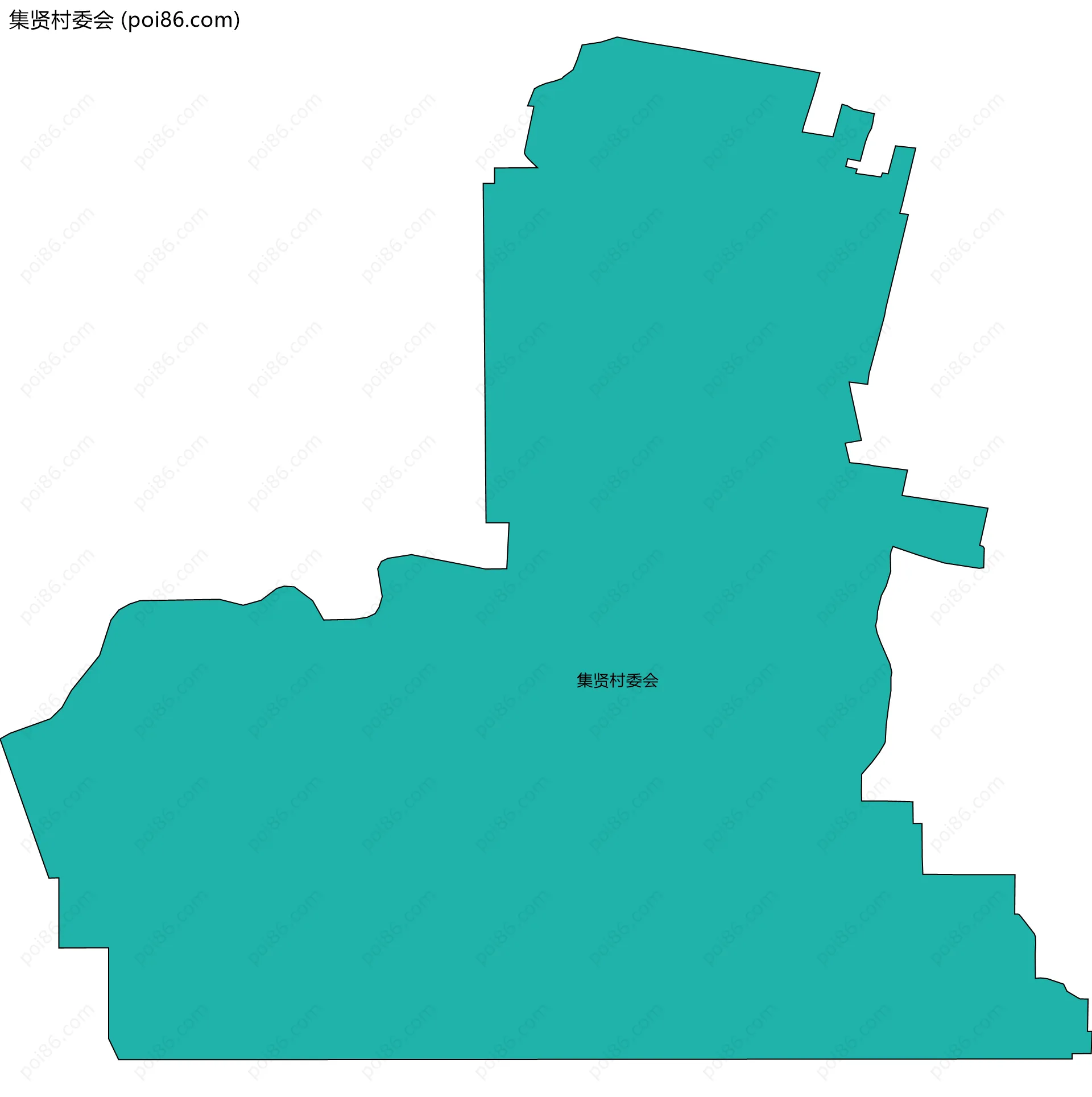 集贤村委会边界地图