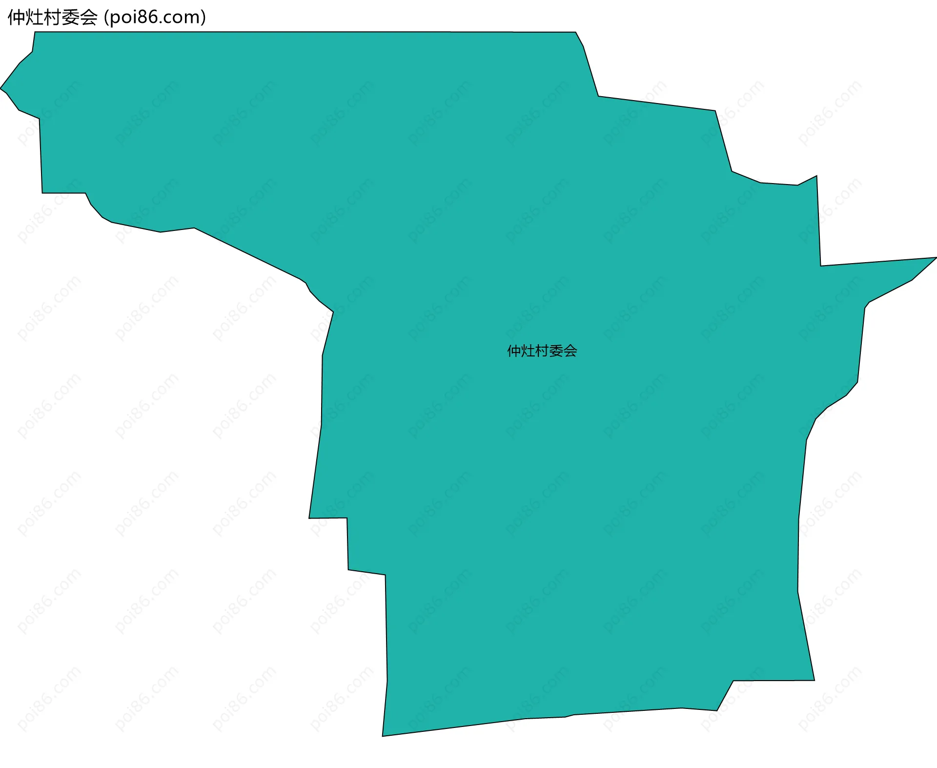 仲灶村委会边界地图