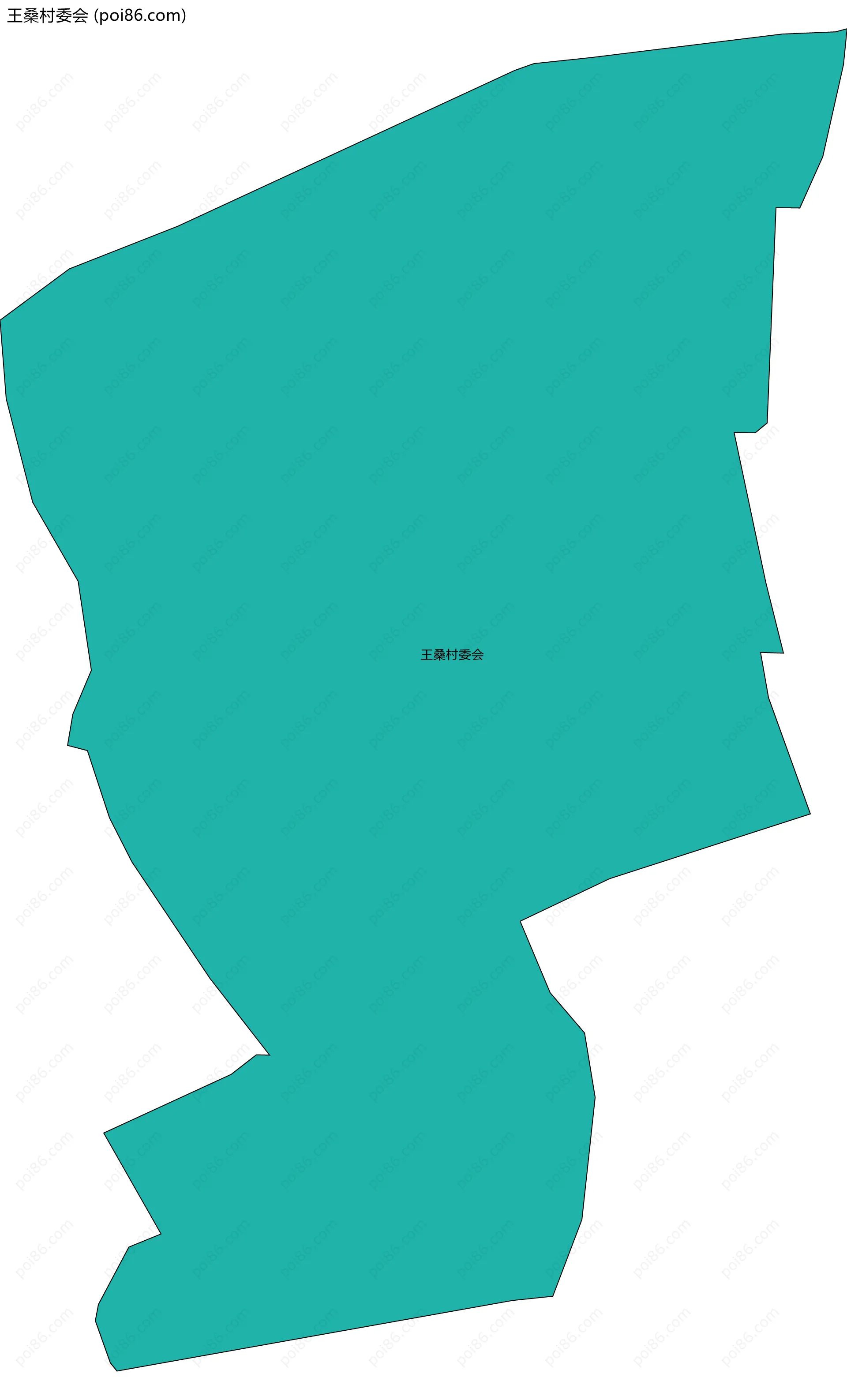 王桑村委会边界地图