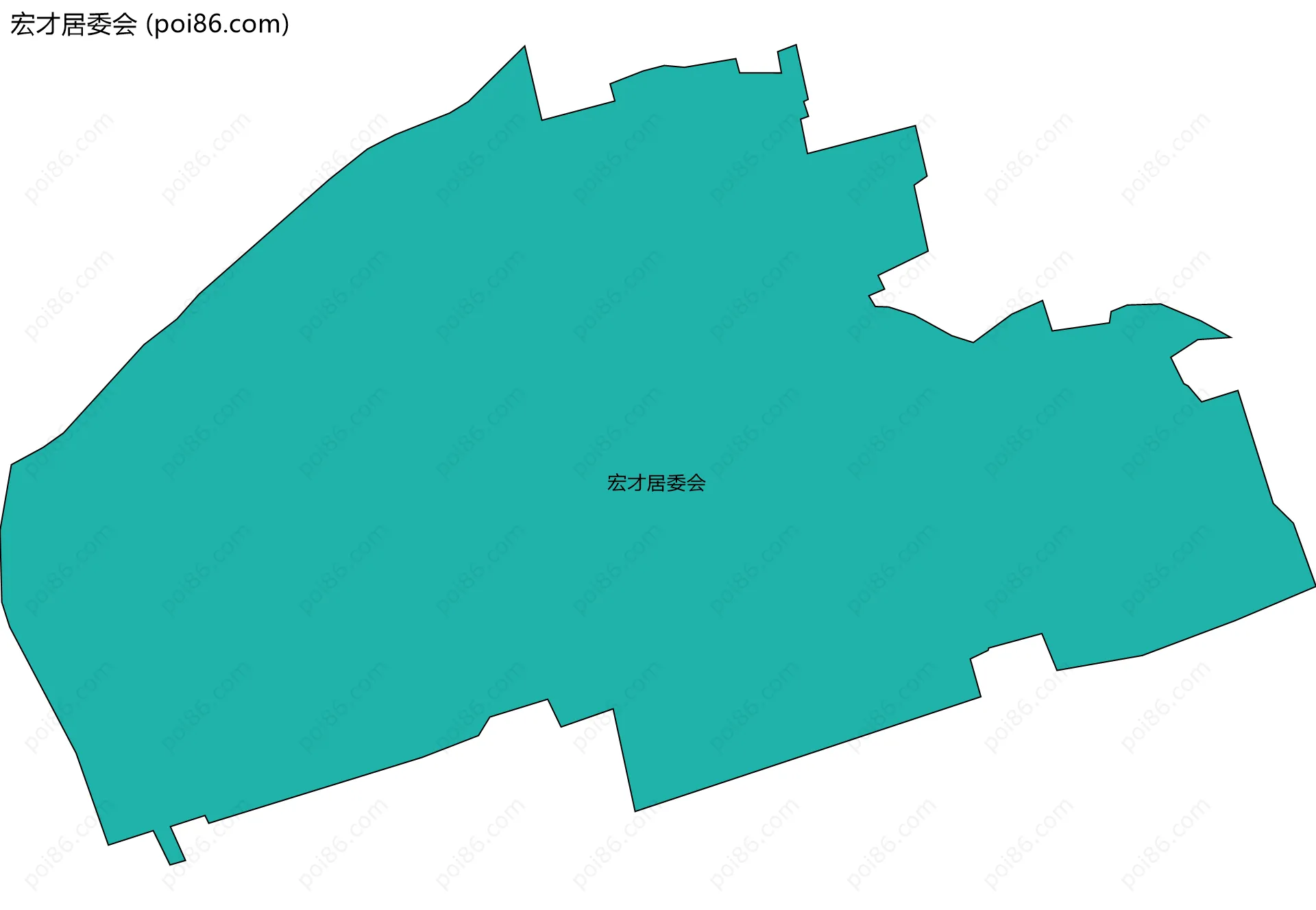 宏才居委会边界地图