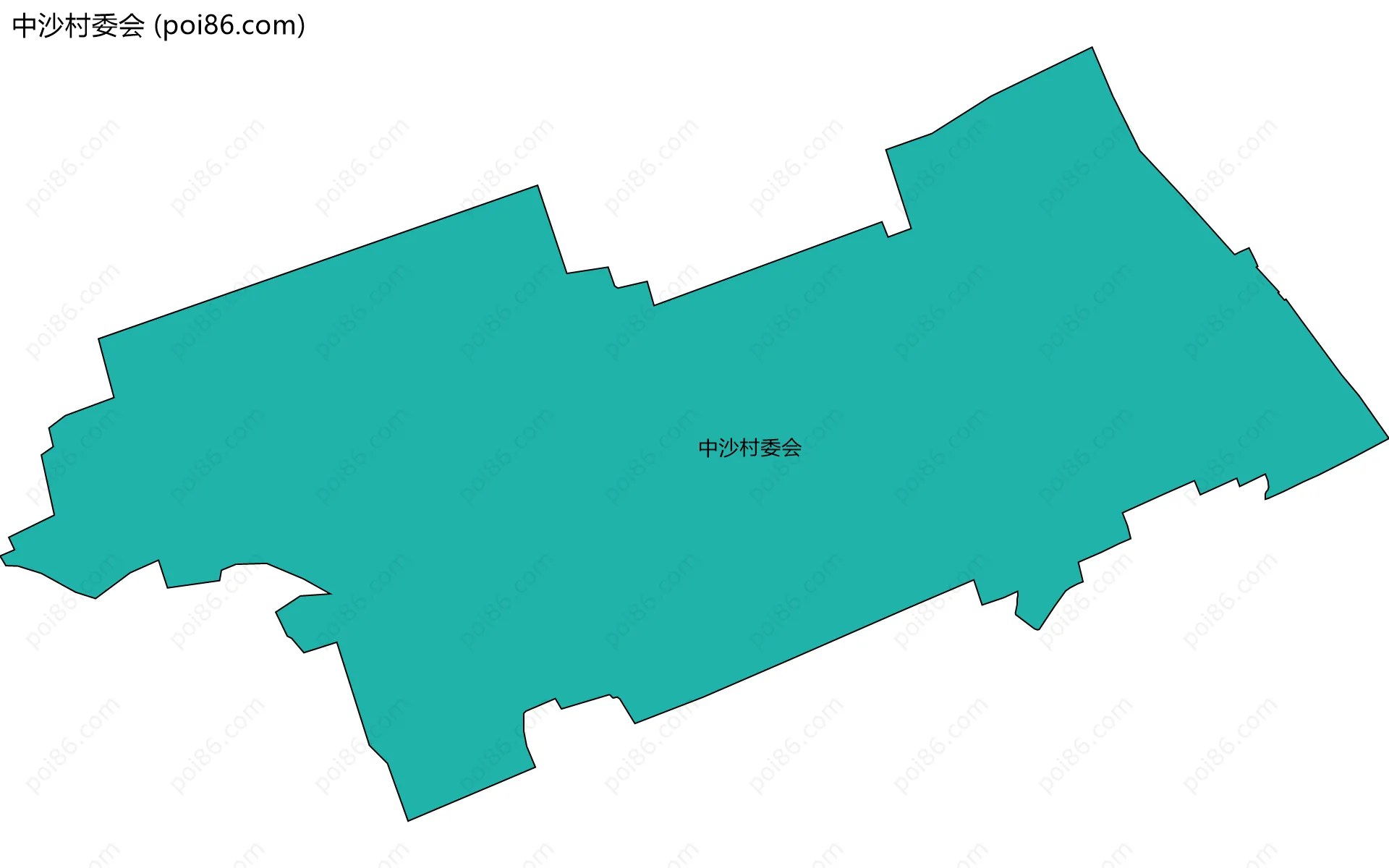 中沙村委会边界地图