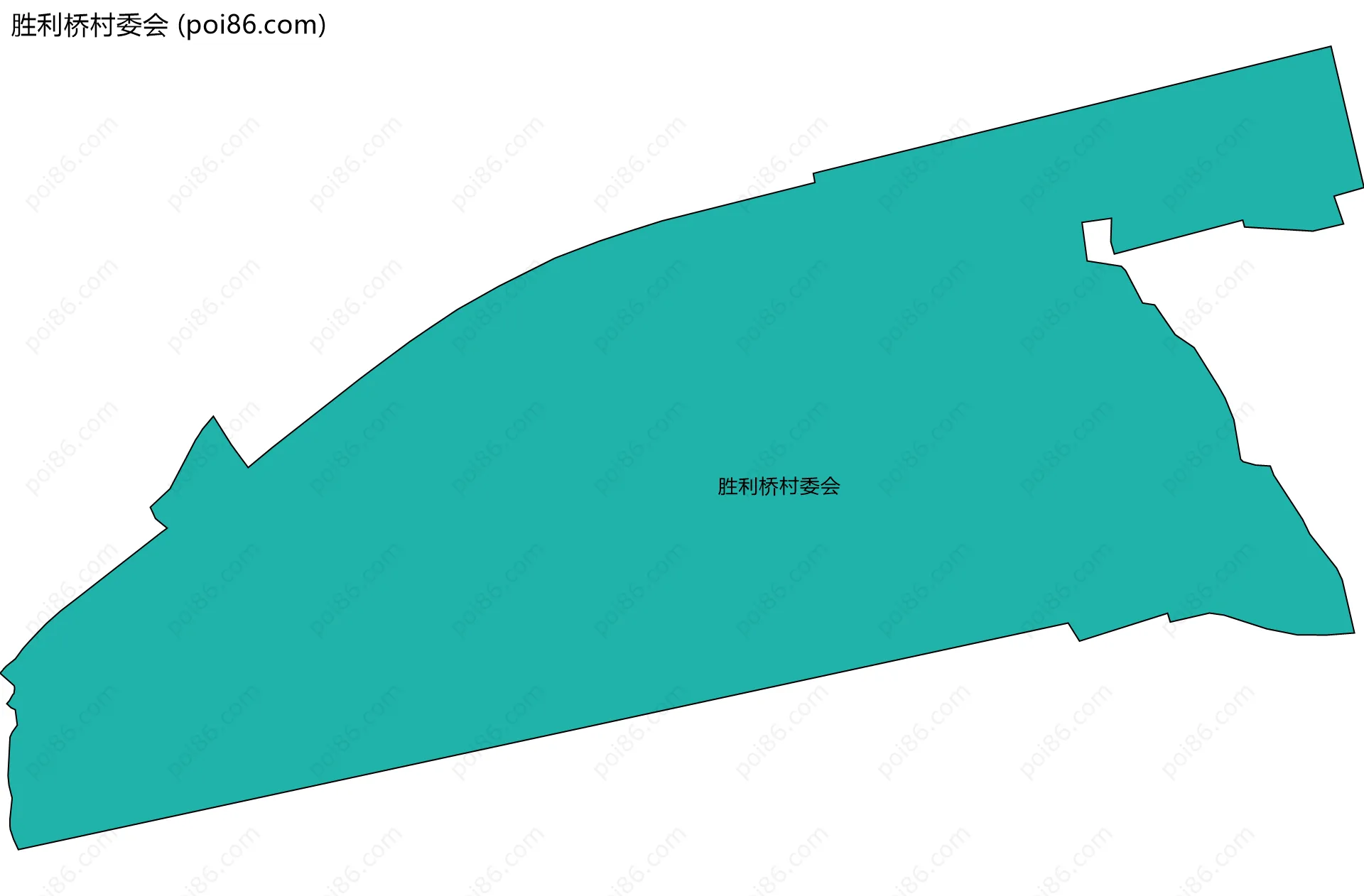 胜利桥村委会边界地图