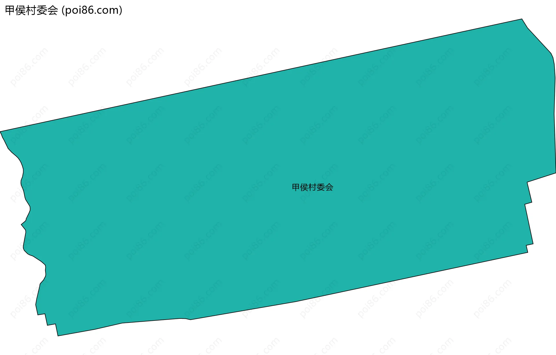 甲侯村委会边界地图