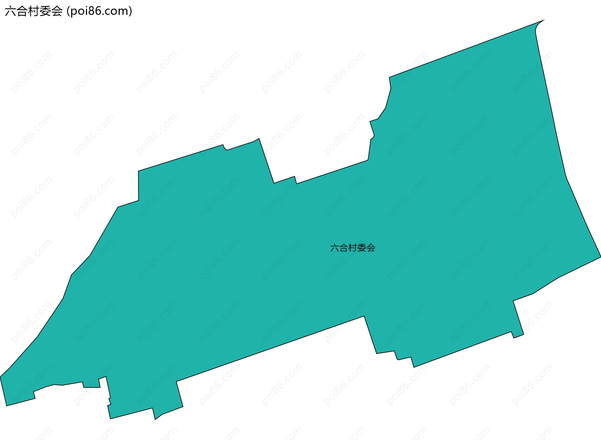 六合村委会边界地图