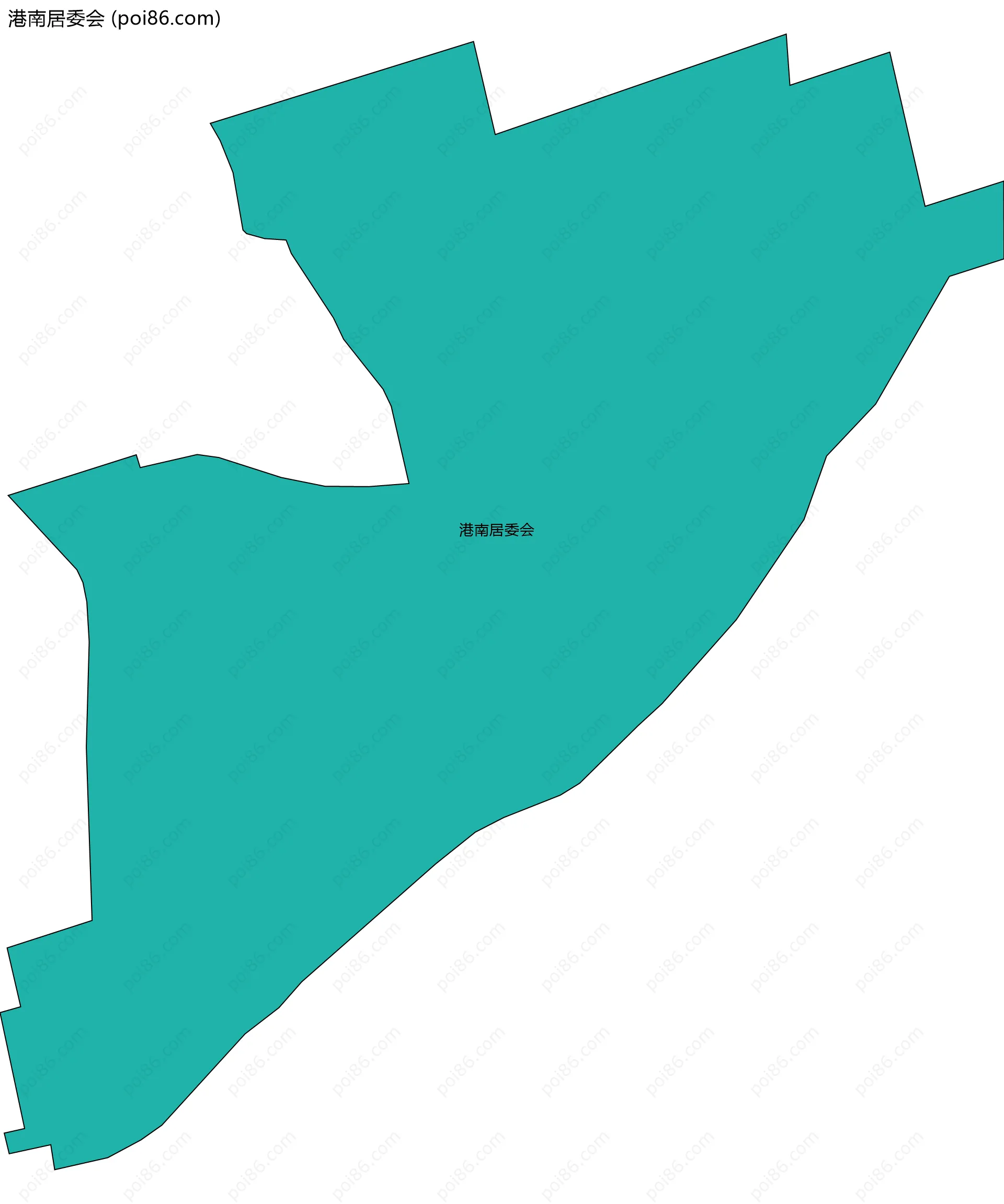 港南居委会边界地图