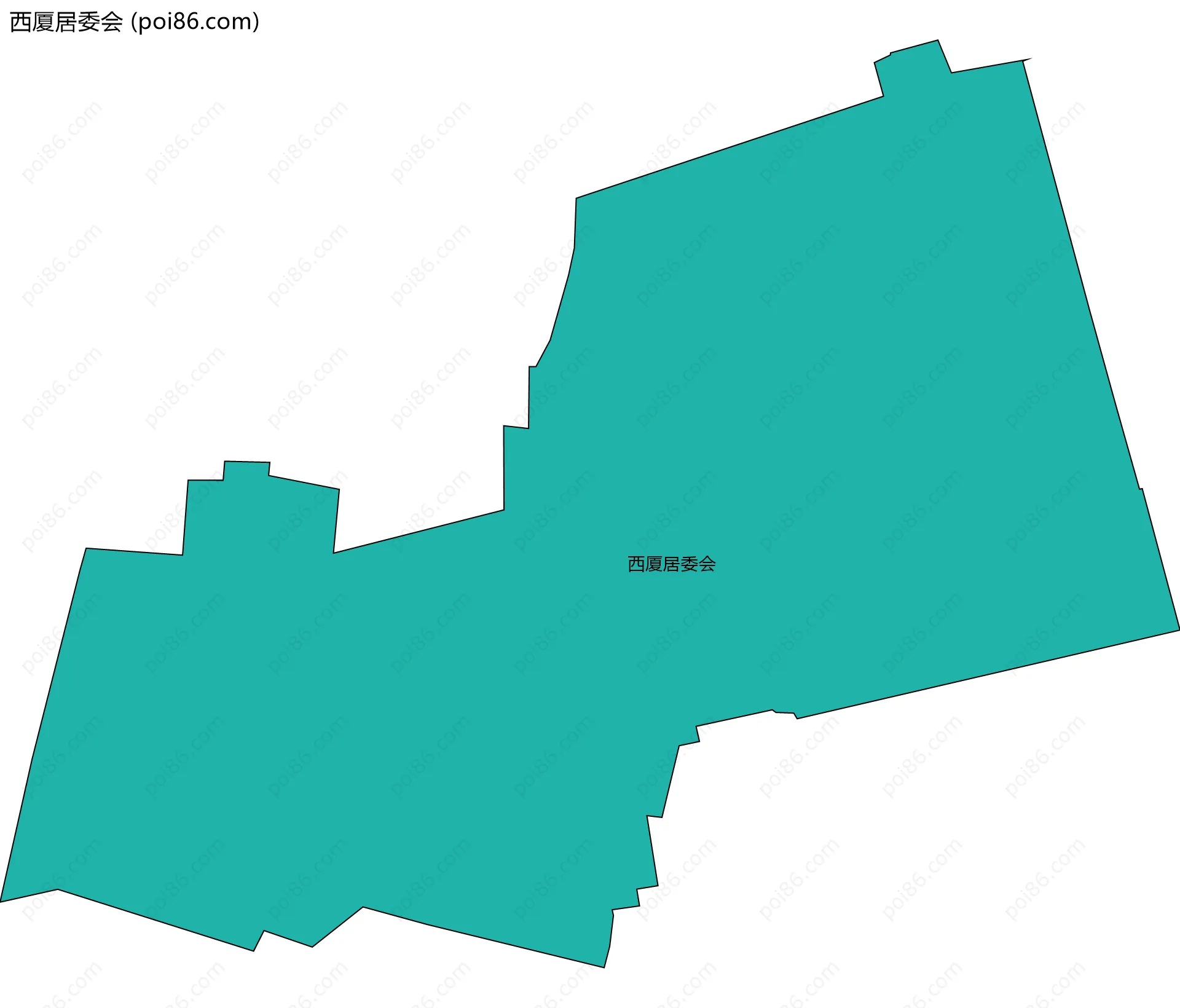 西厦居委会边界地图