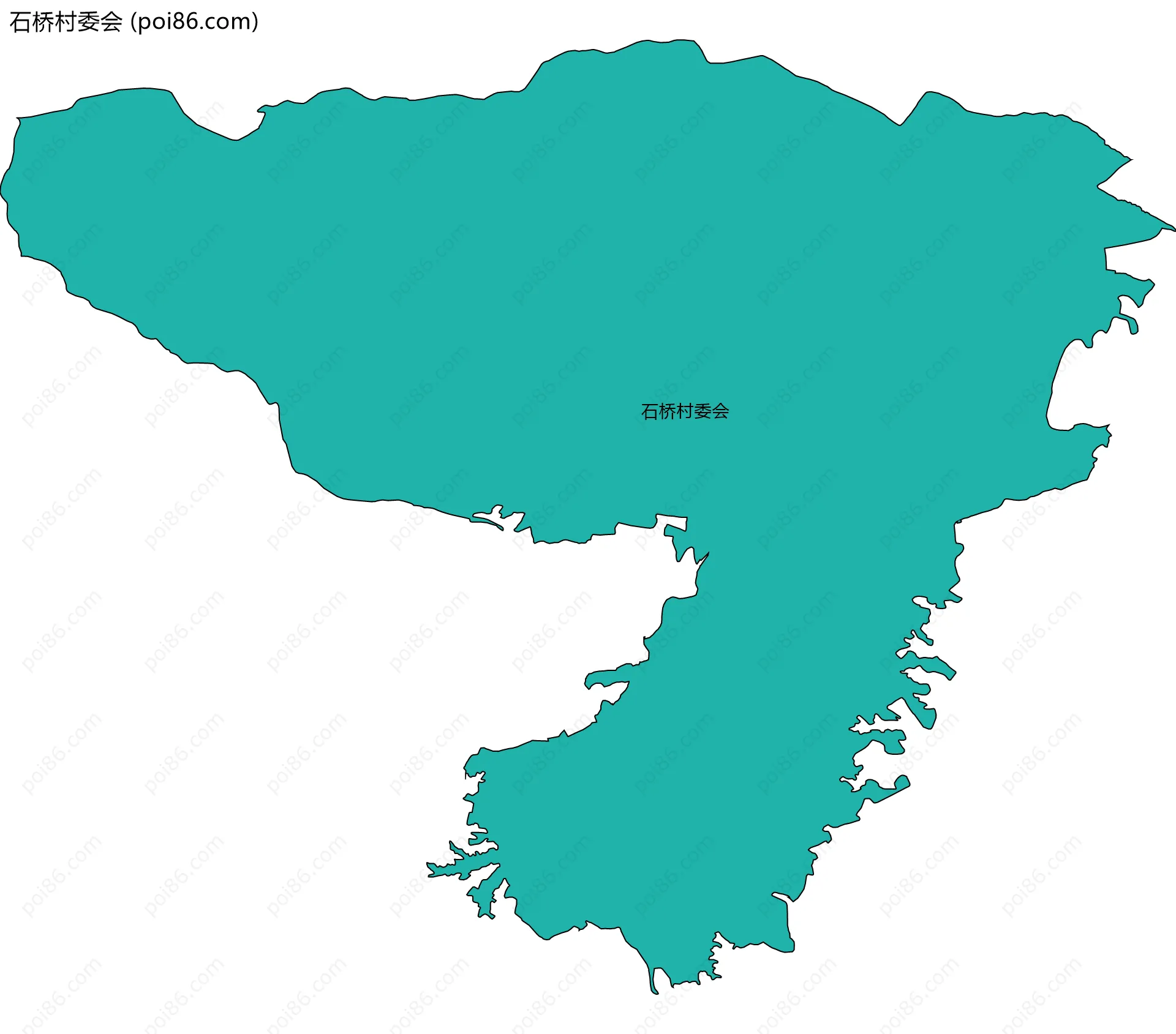 石桥村委会边界地图