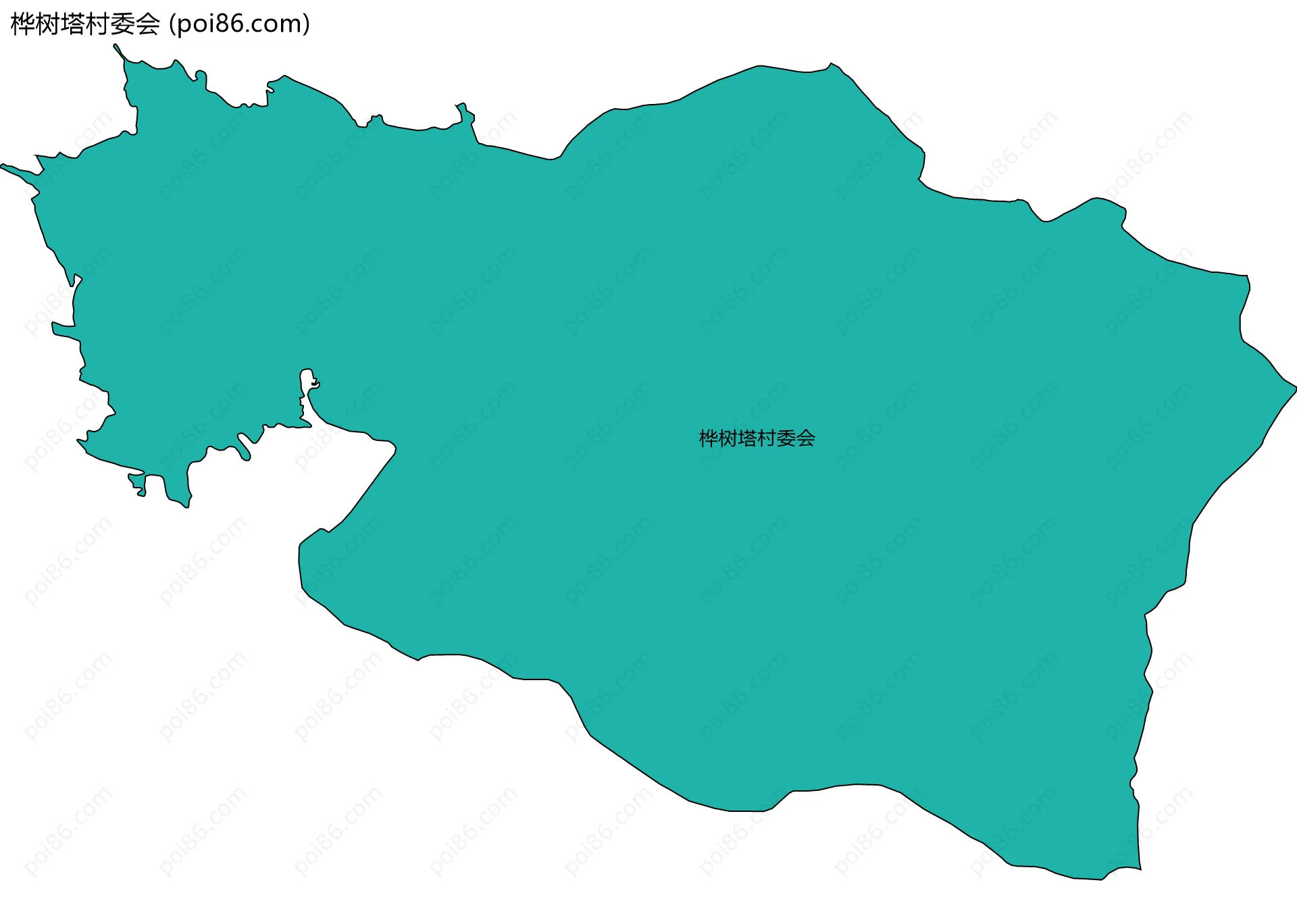 桦树塔村委会边界地图