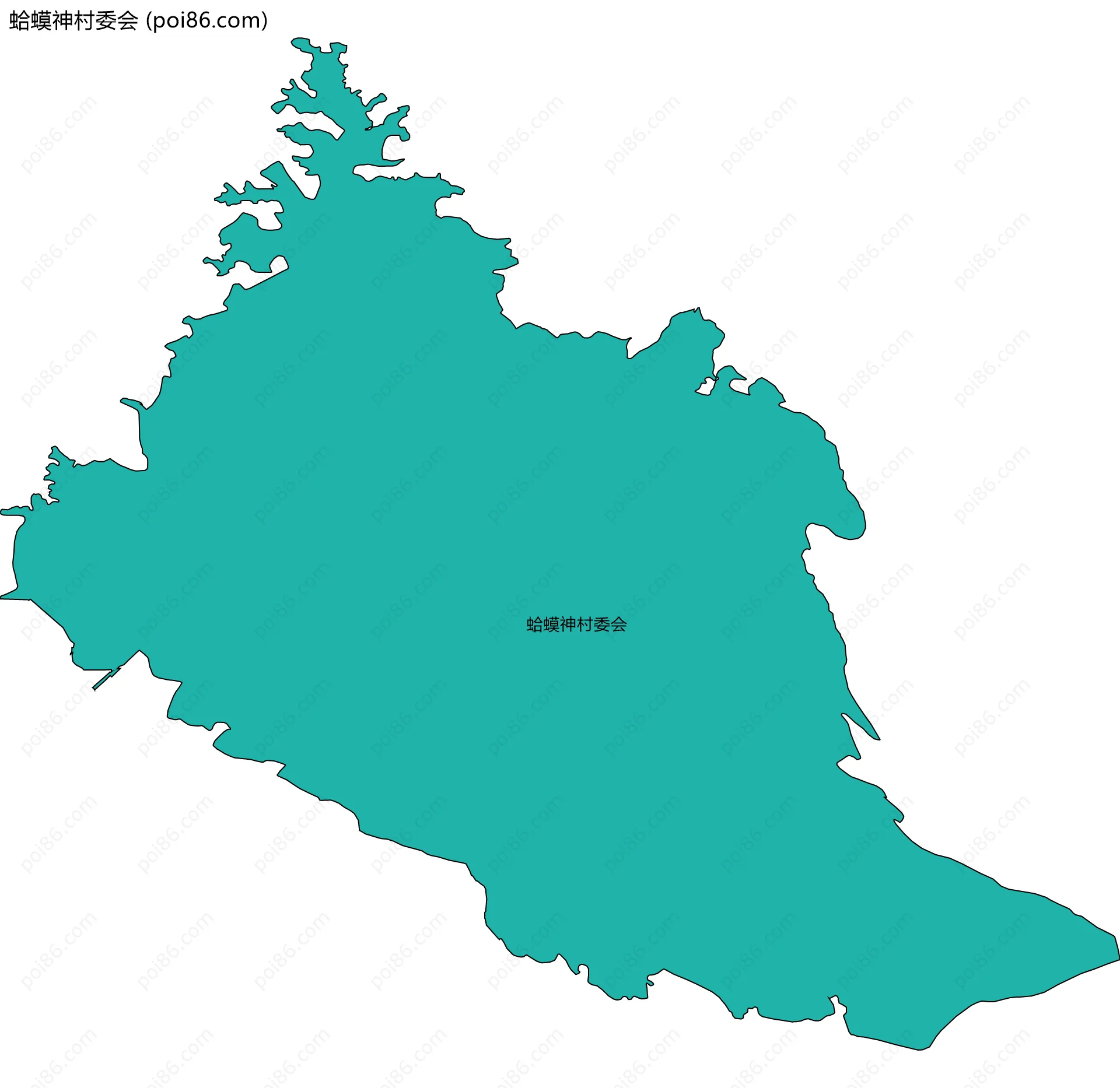 蛤蟆神村委会边界地图