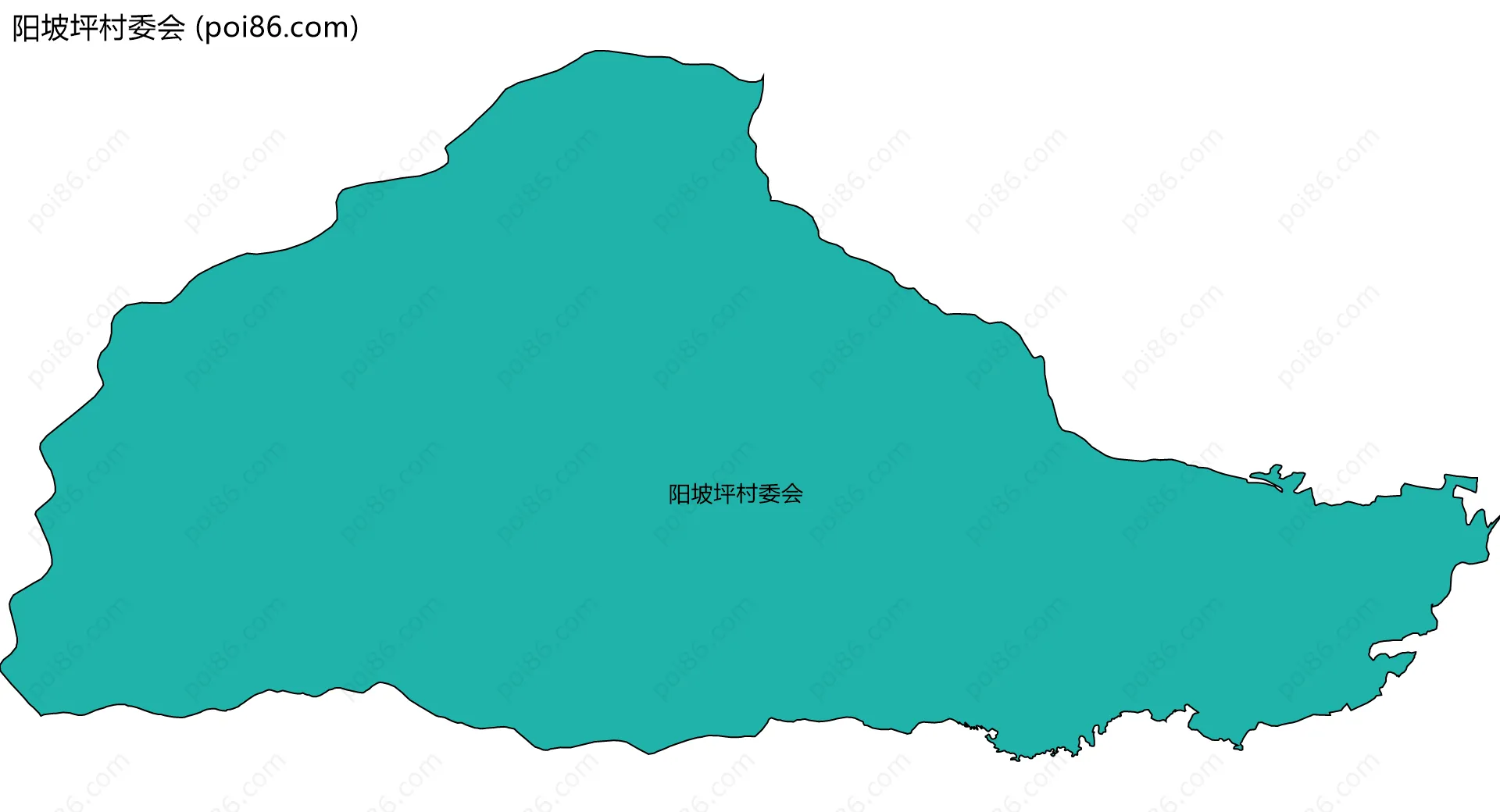 阳坡坪村委会边界地图