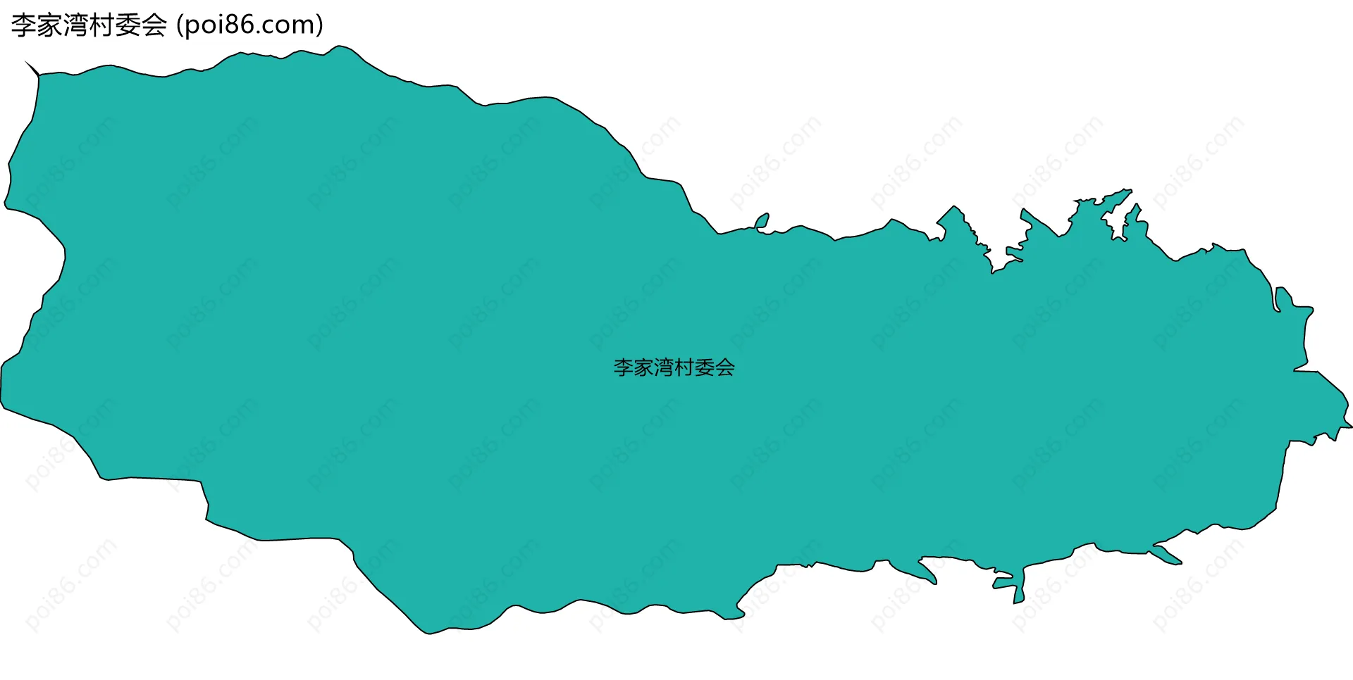 李家湾村委会边界地图
