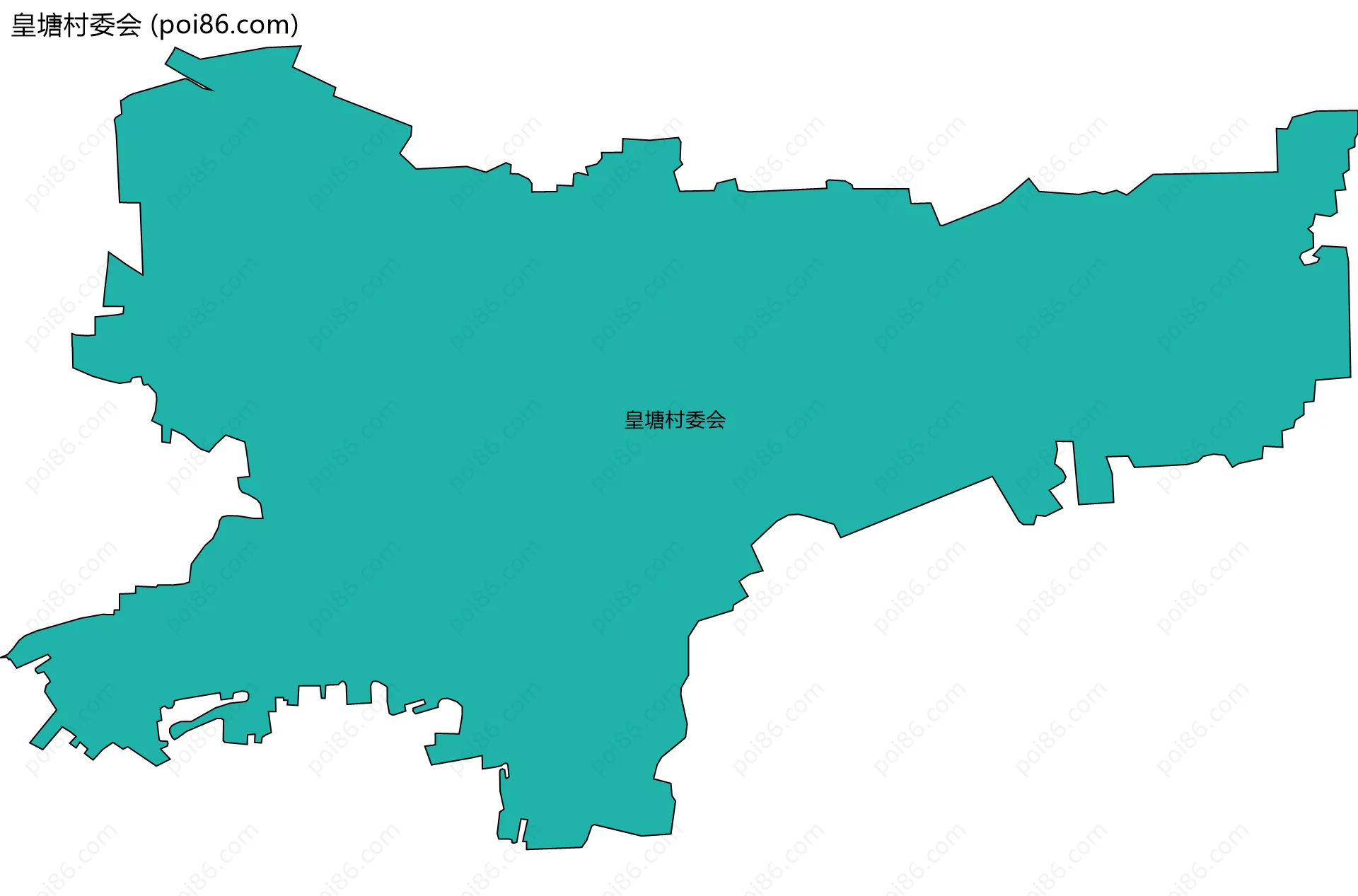 皇塘村委会边界地图