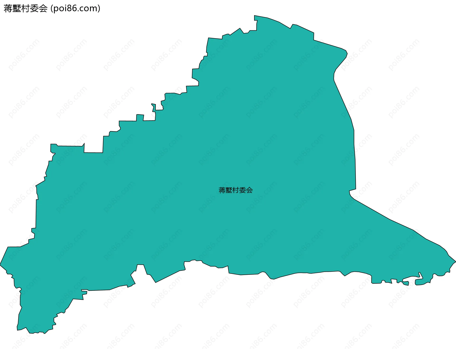 蒋墅村委会边界地图