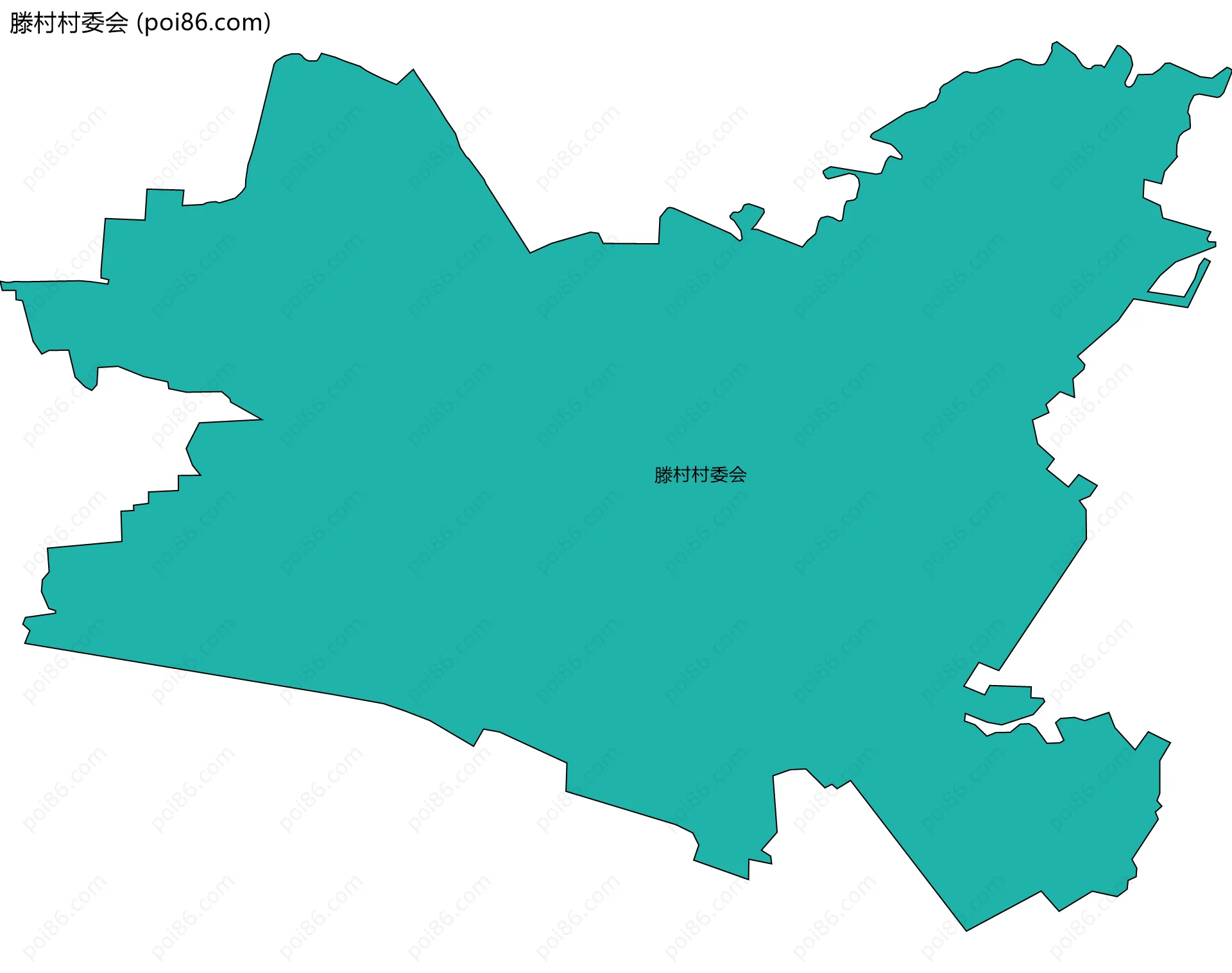 滕村村委会边界地图