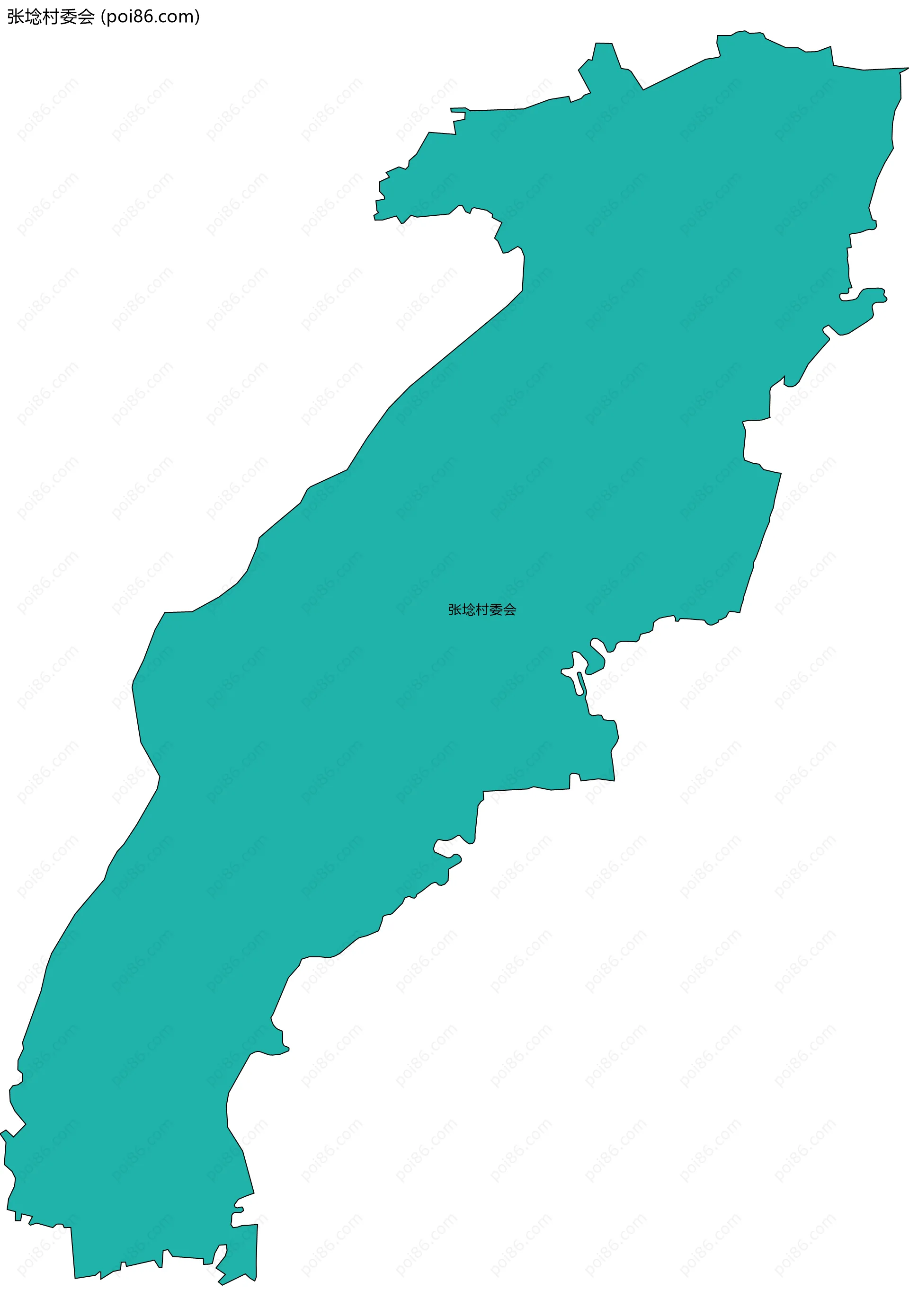 张埝村委会边界地图