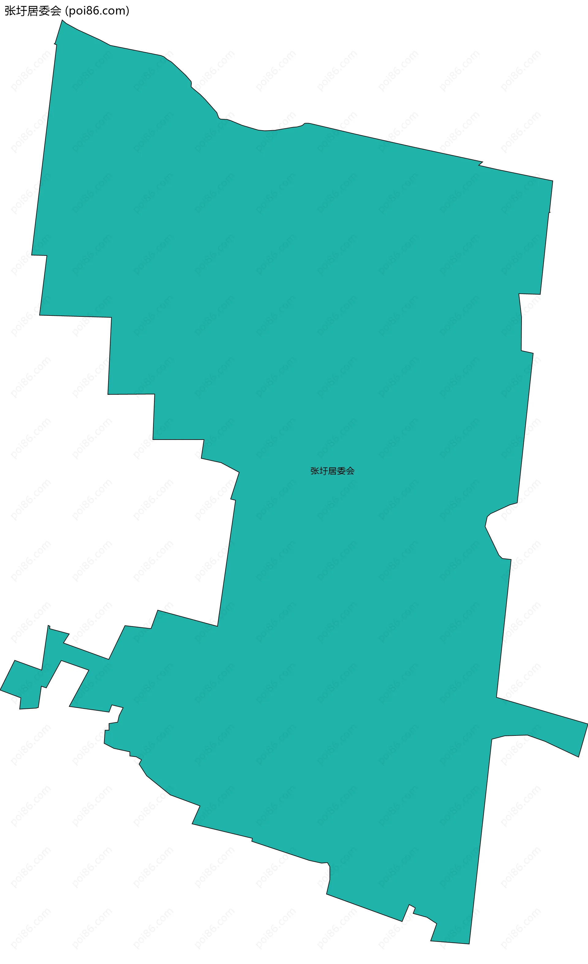 张圩居委会边界地图