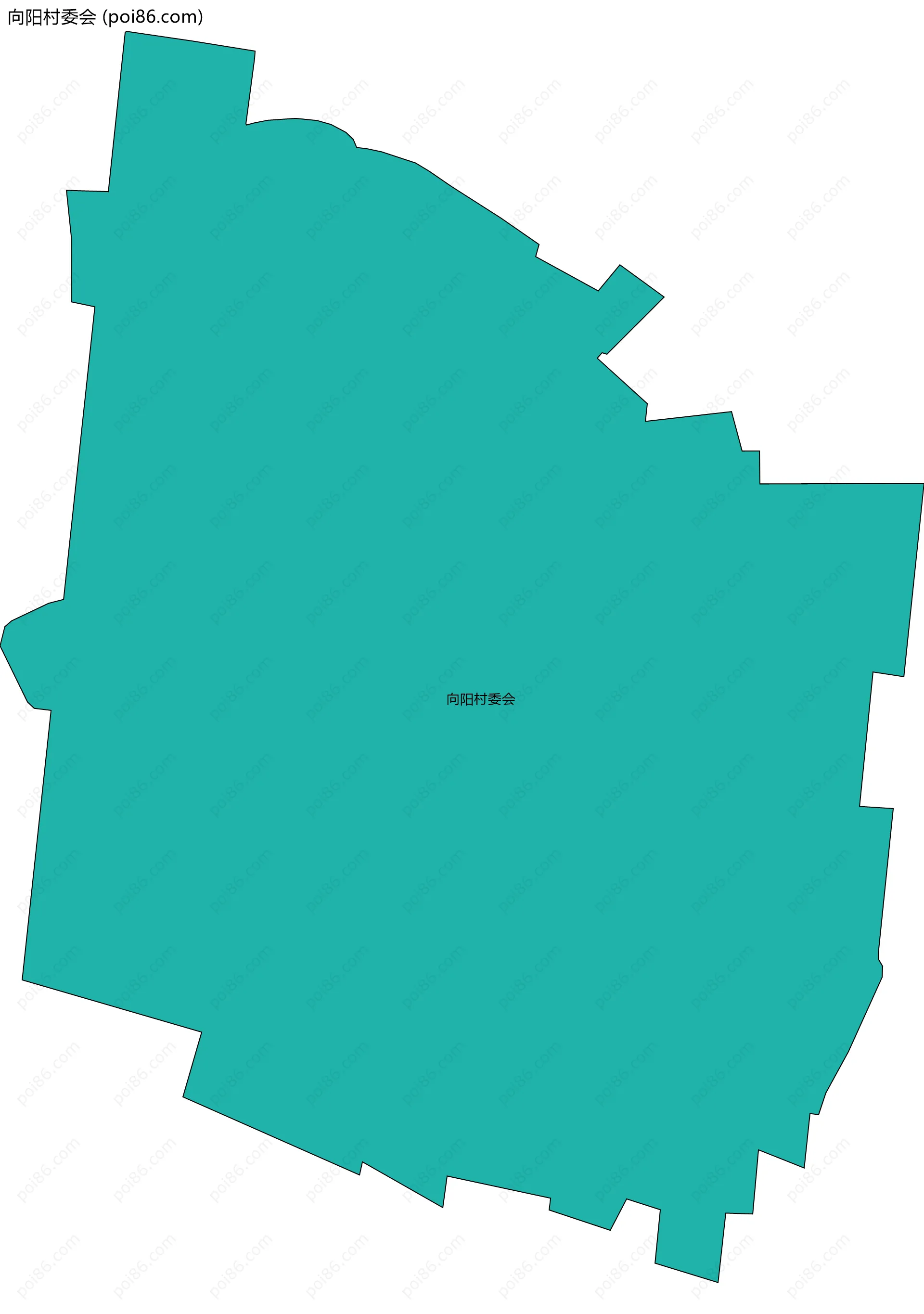 向阳村委会边界地图