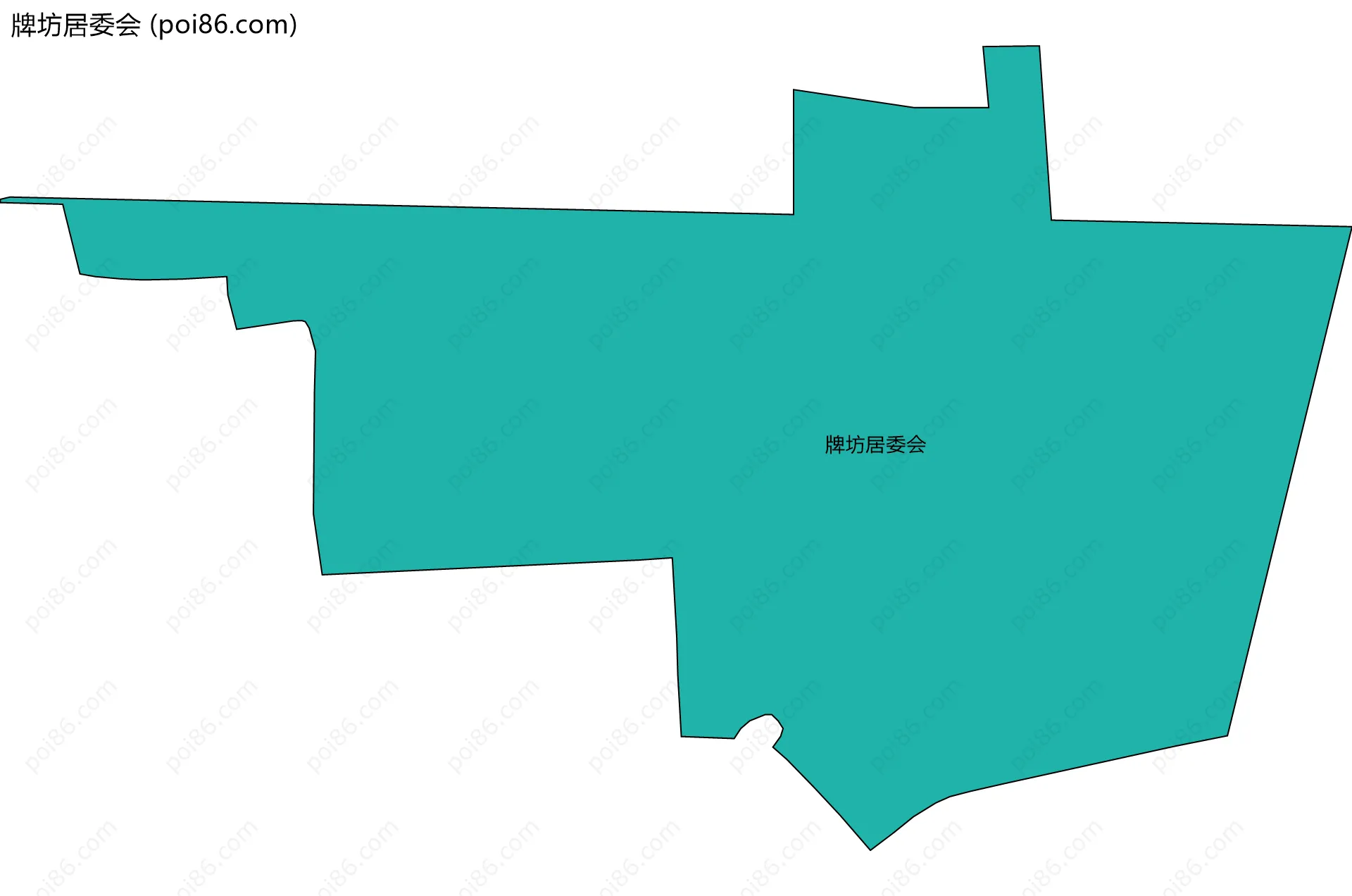牌坊居委会边界地图