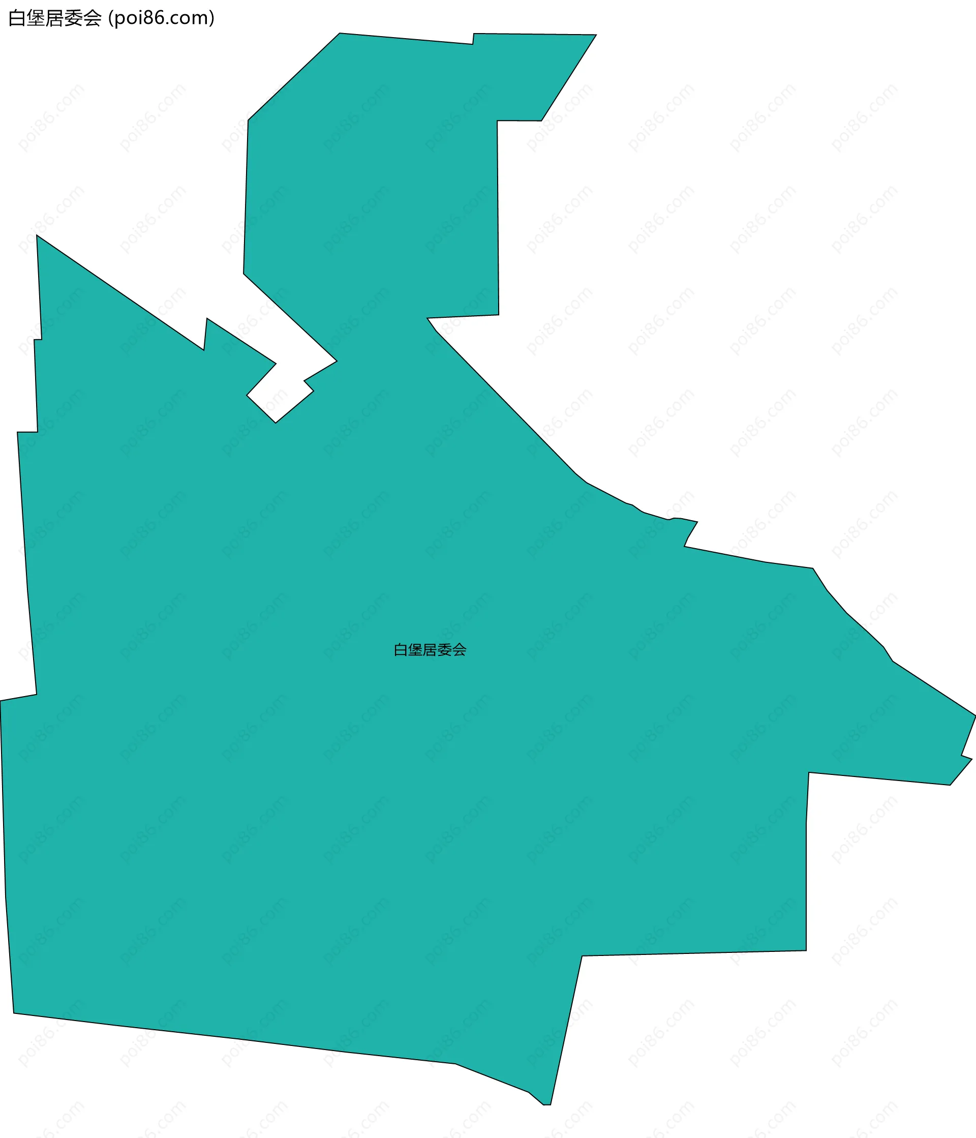 白堡居委会边界地图