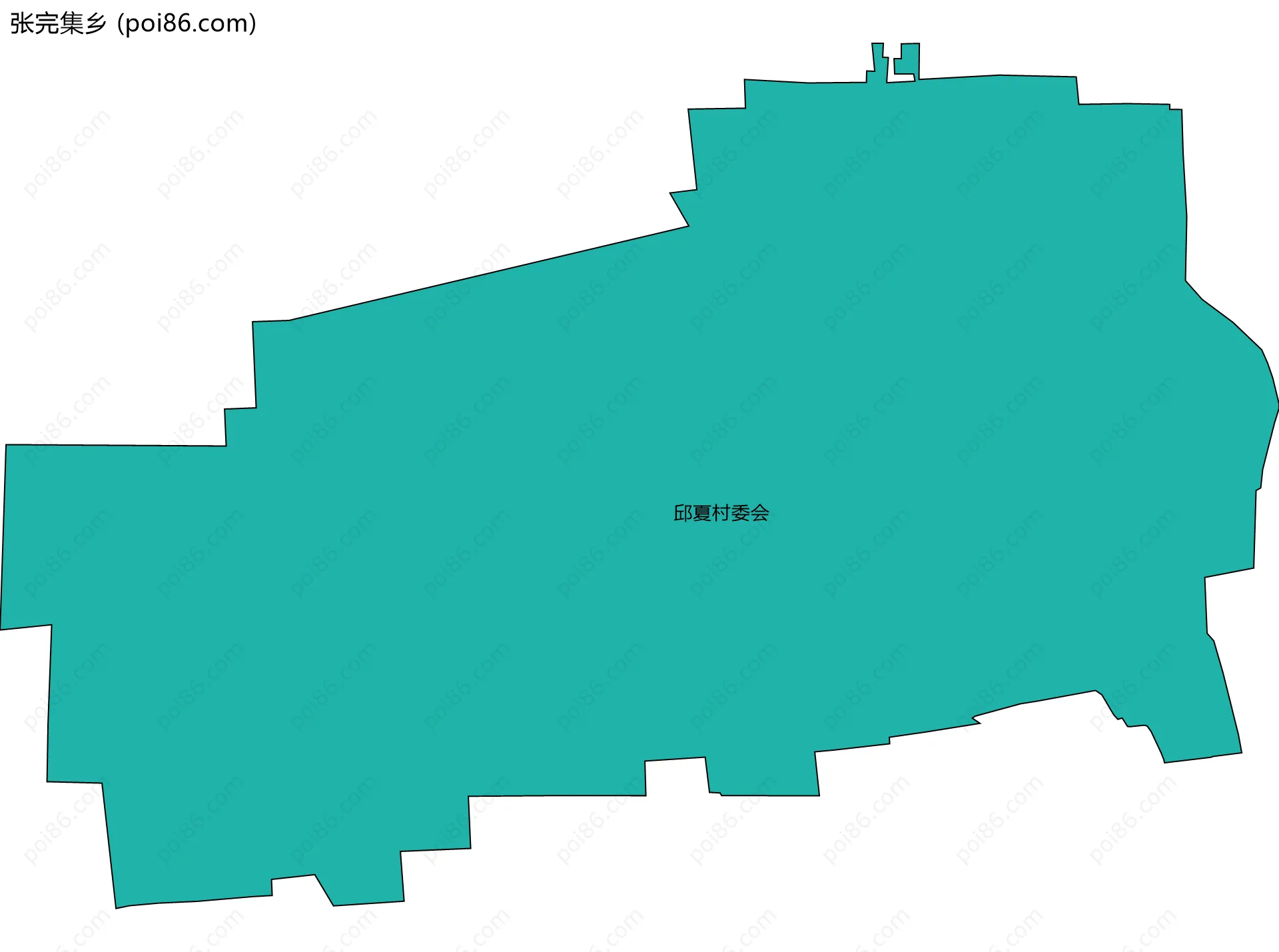 张完集乡边界地图(五级行政区划)