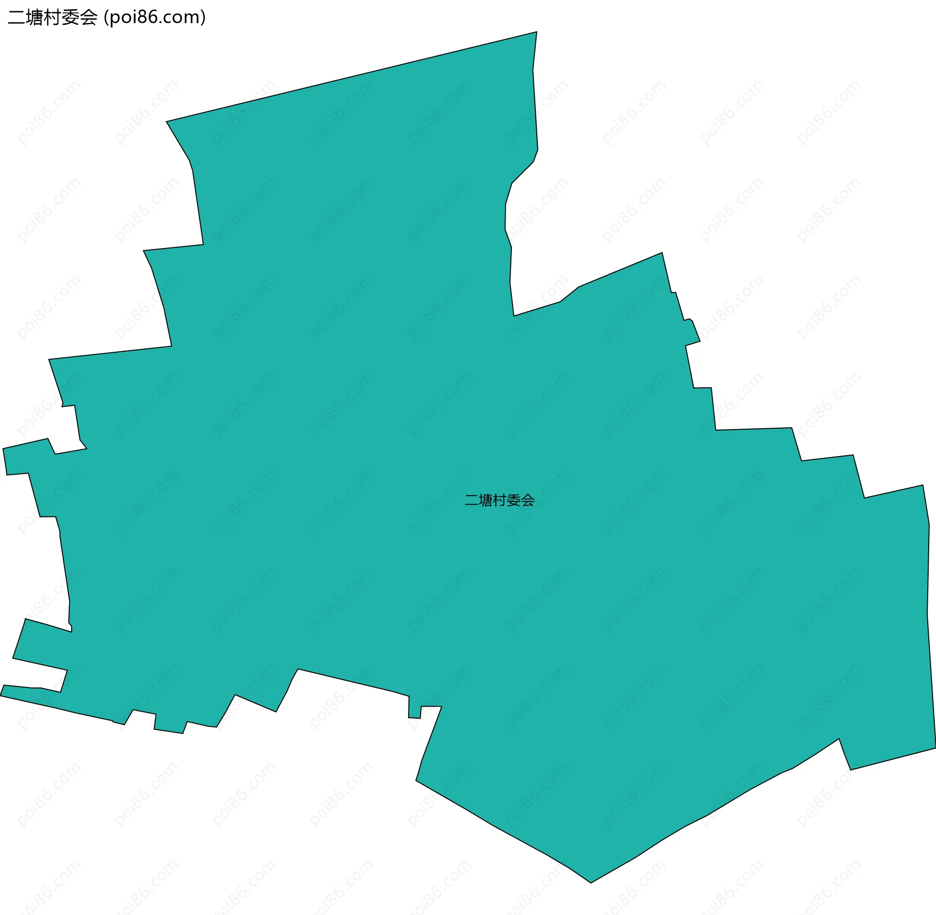 二塘村委会边界地图