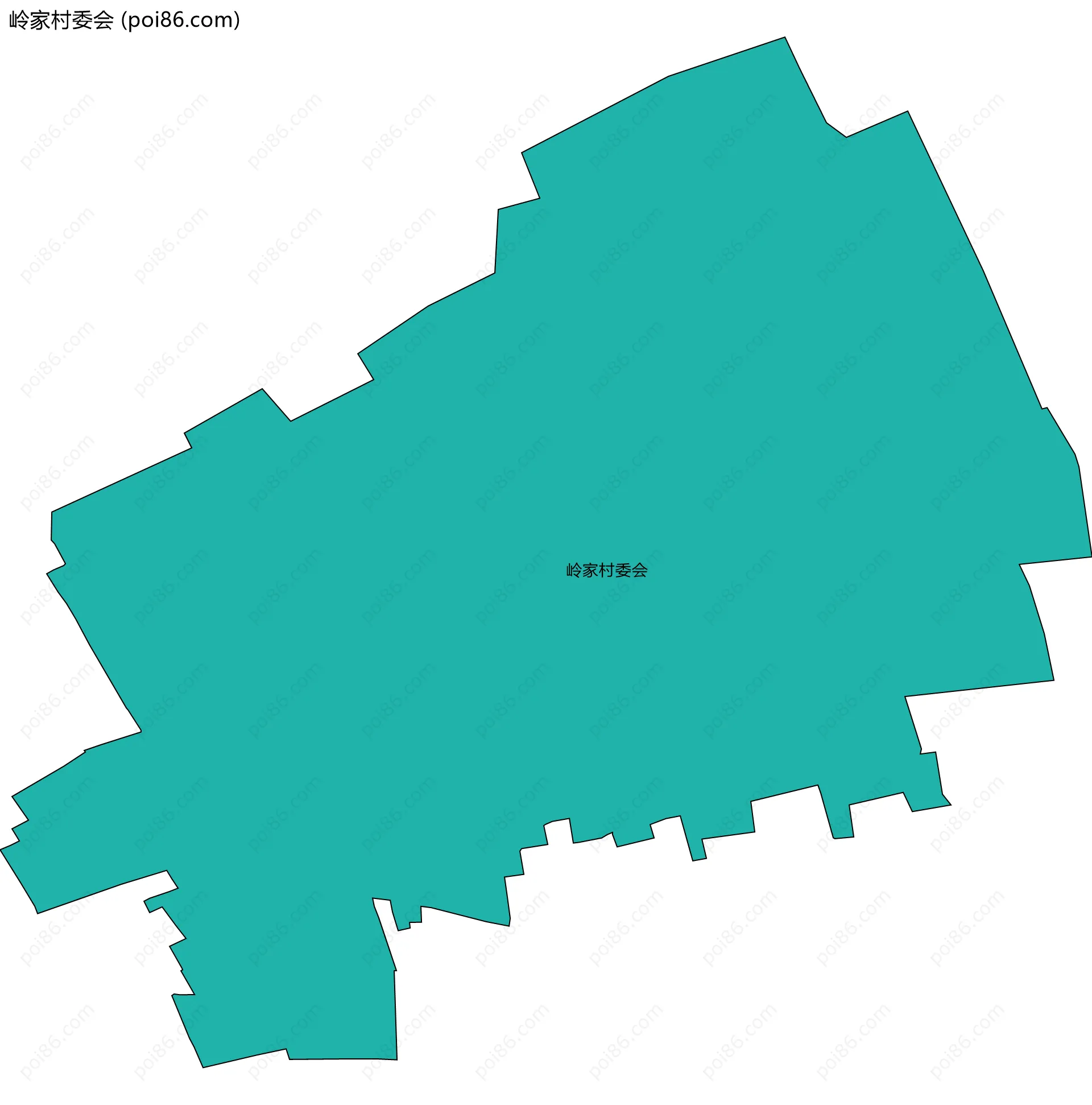 岭家村委会边界地图