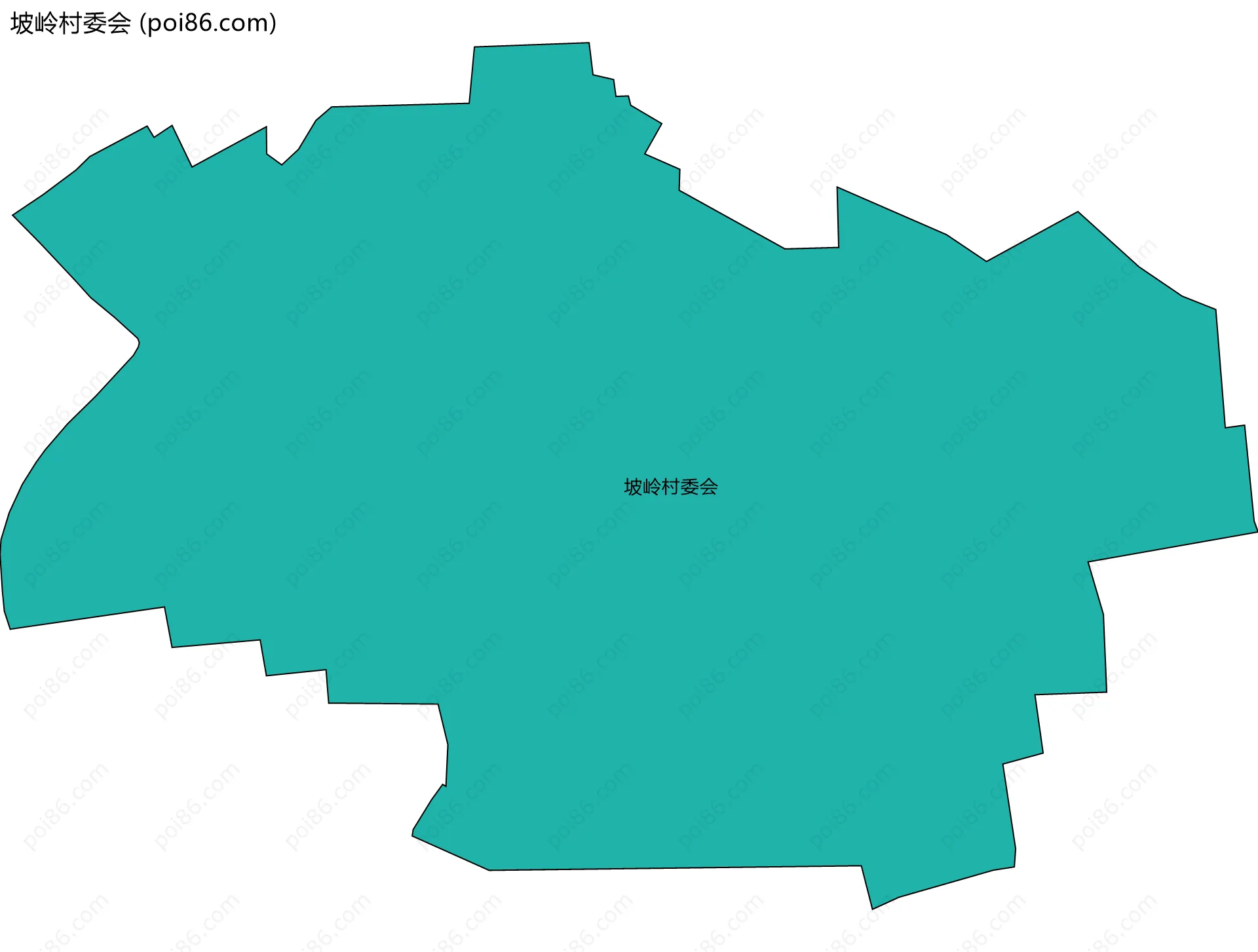 坡岭村委会边界地图
