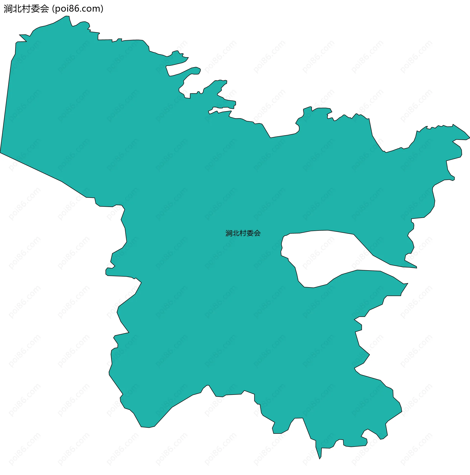 涧北村委会边界地图