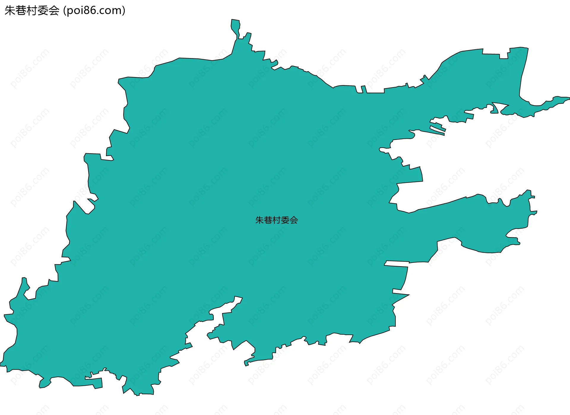 朱巷村委会边界地图