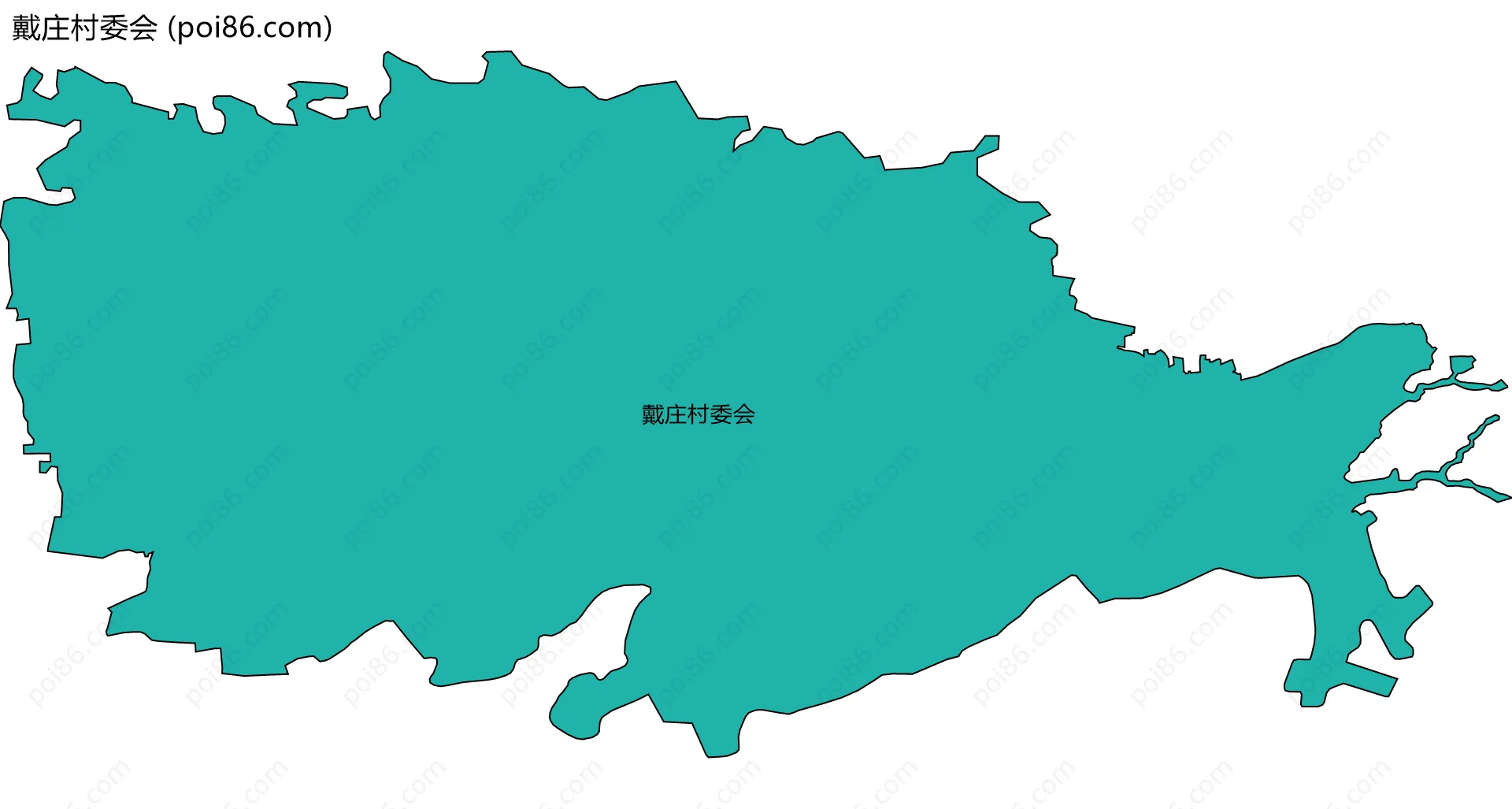 戴庄村委会边界地图