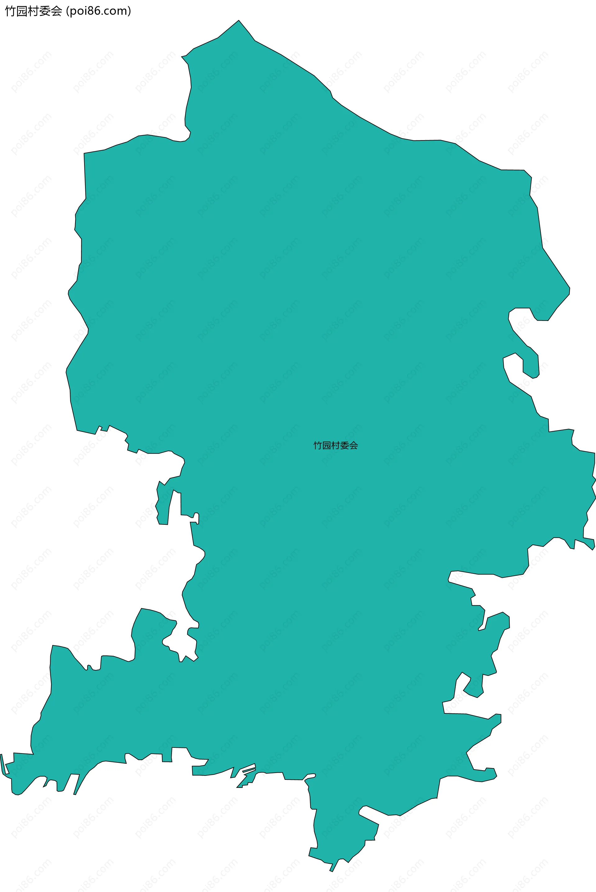 竹园村委会边界地图